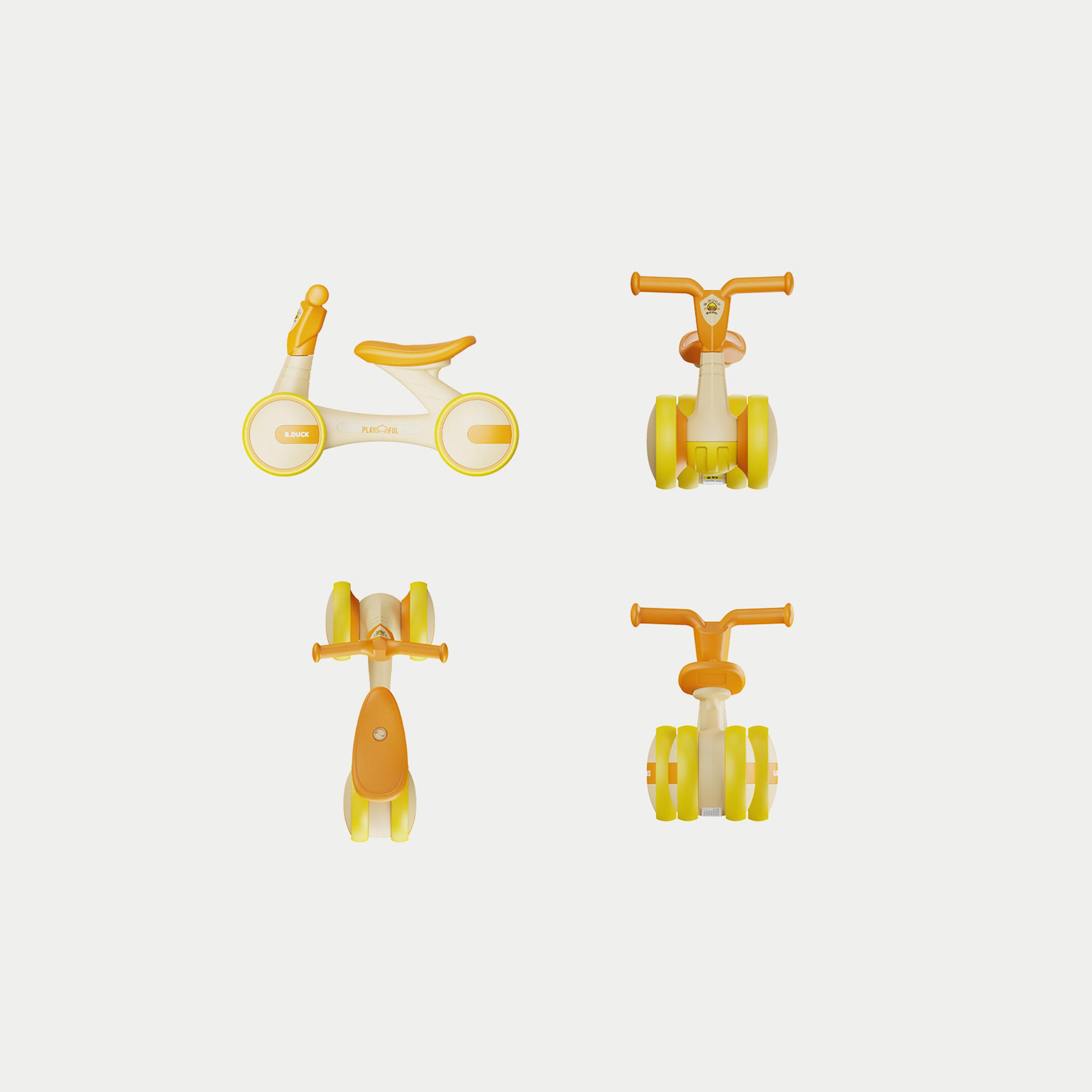 دراجة توازن مع عجلات ومقود مانع للانزلاق من بي داك - أصفر-toys-outdoor-bikesandrideons-image-6
