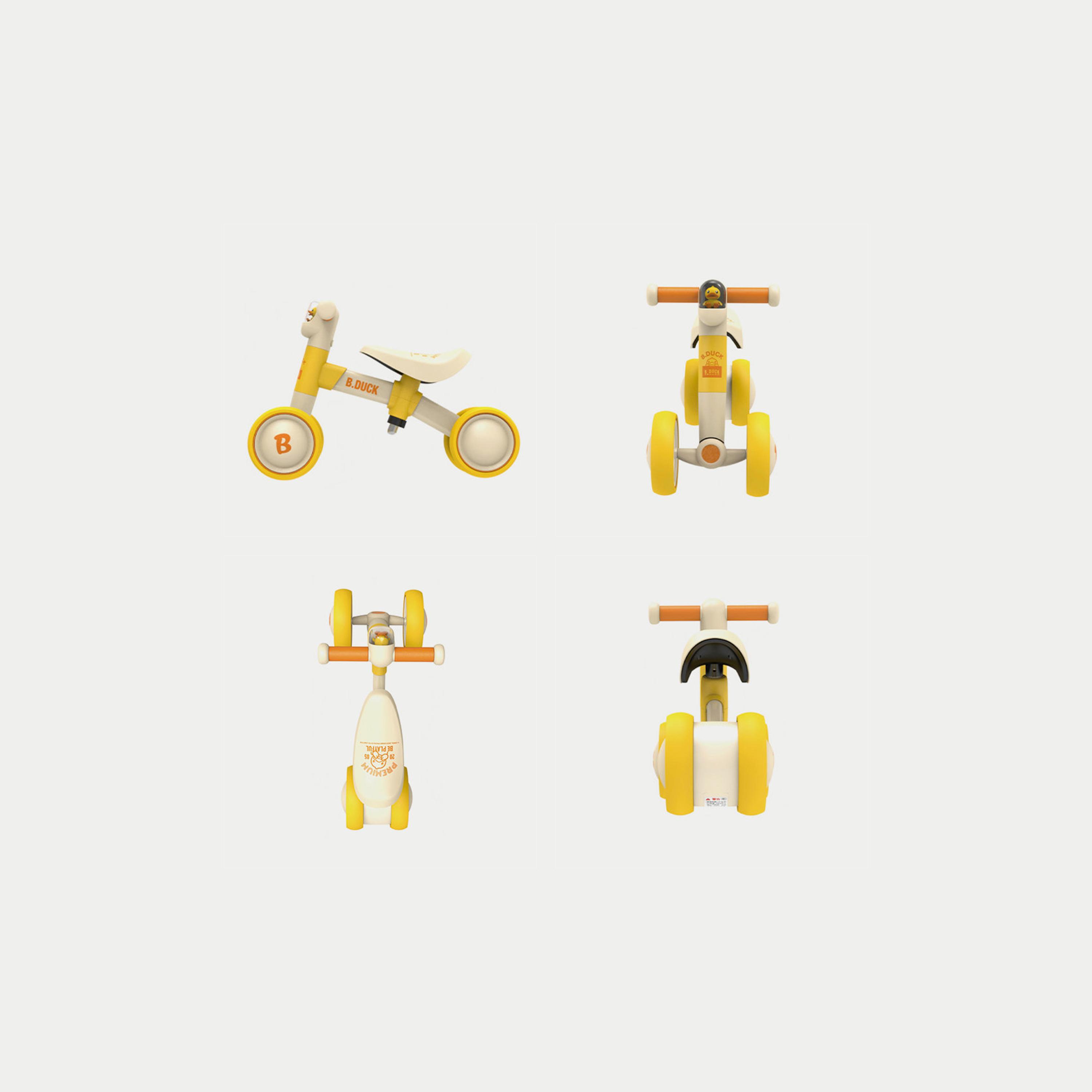 دراجة توازن مع مقود قابل لتعديل الارتفاع ومقابض وعجلات مانعة للانزلاق من بي داك - أصفر-toys-outdoor-bikesandrideons-image-5