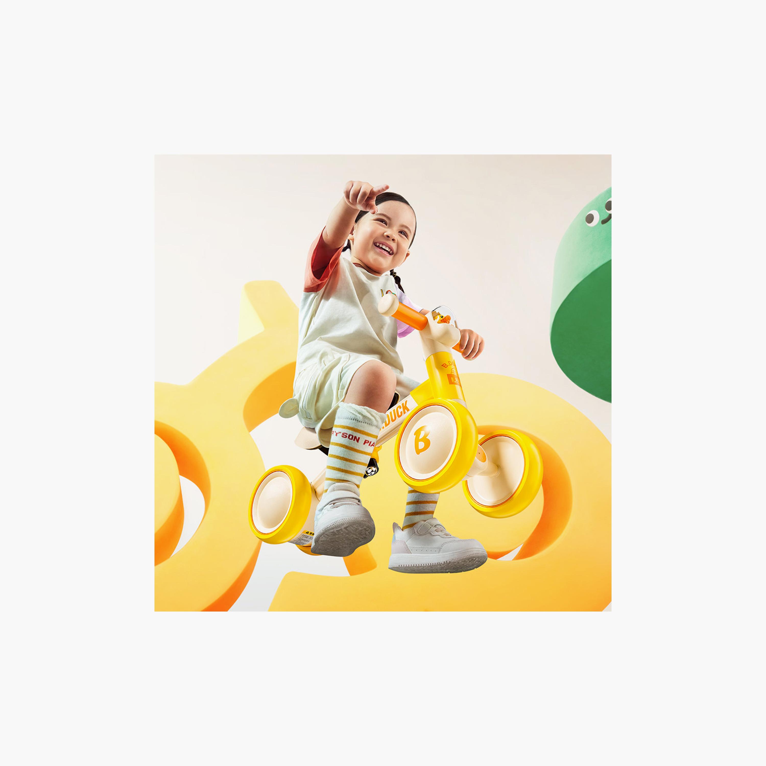 دراجة توازن مع مقود قابل لتعديل الارتفاع ومقابض وعجلات مانعة للانزلاق من بي داك - أصفر-toys-outdoor-bikesandrideons-image-6