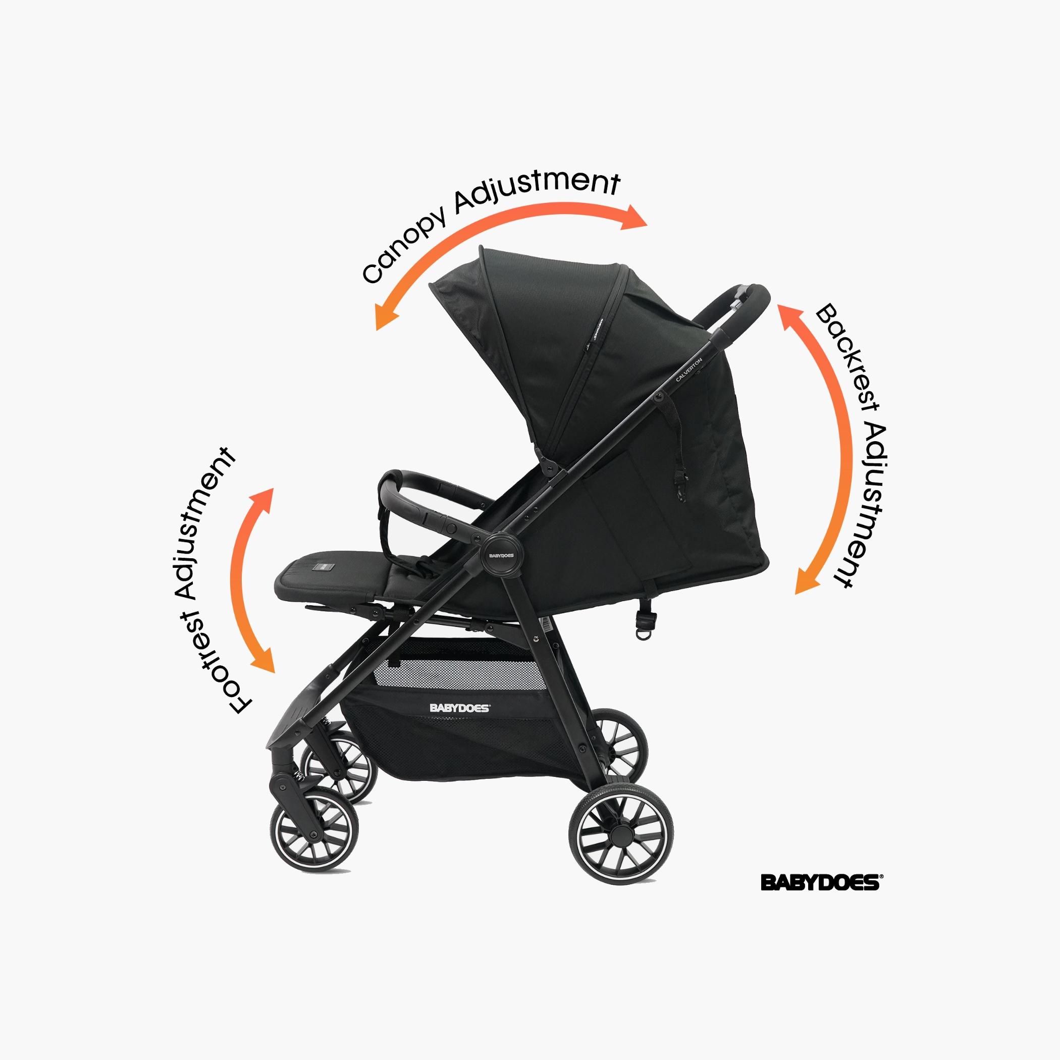 Babydoes Calverton - One-Hand Folding Baby Stroller, 5-Point Harness, Adjustable Backrest & Footrest, 0 to 3 Y (22 kg)-baby-gear-strollersandprams-strollers-image-8