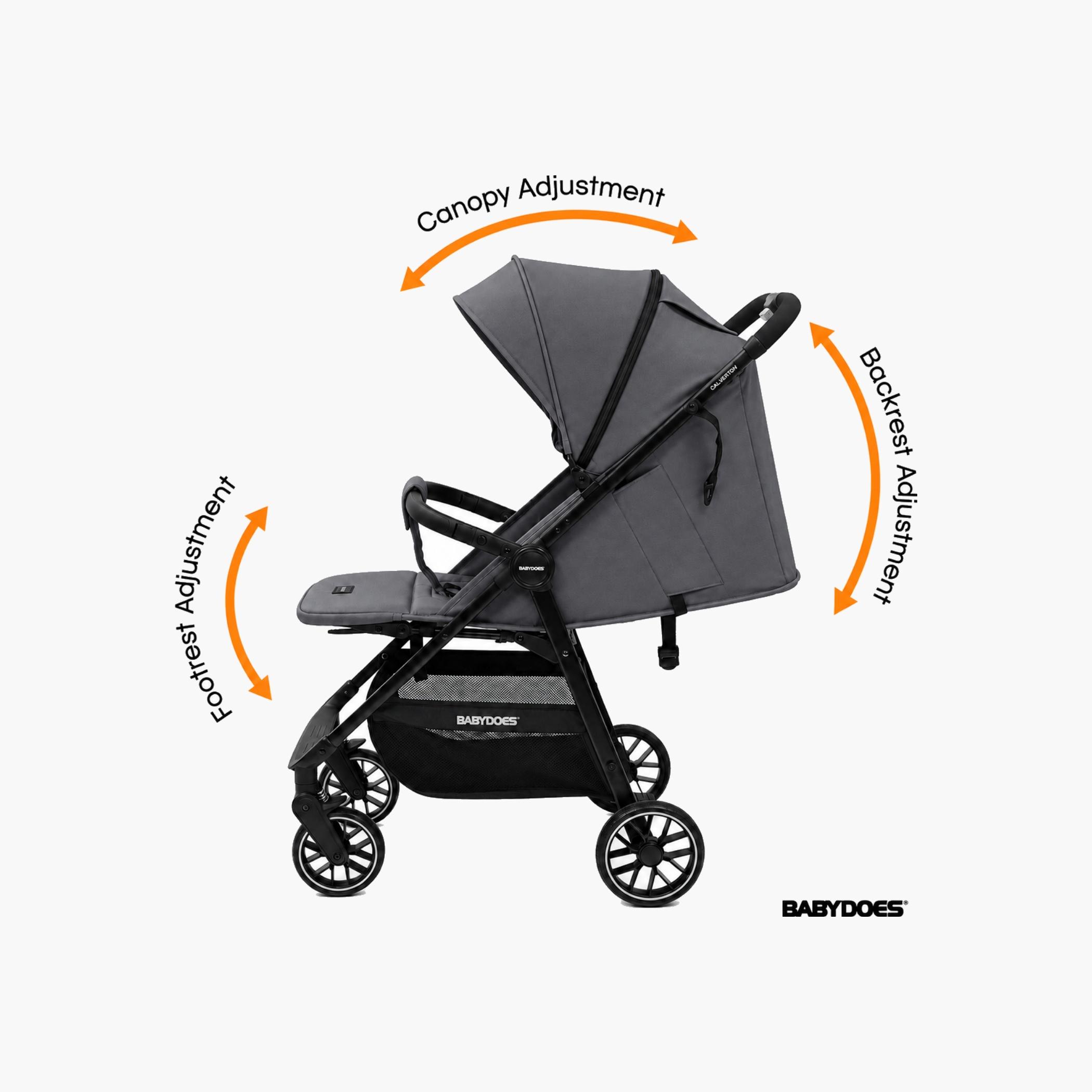 Babydoes Calverton - One-Hand Folding Baby Stroller, 5-Point Harness, Adjustable Backrest & Footrest, 0 to 3 Y (22 kg)-baby-gear-strollersandprams-strollers-image-8