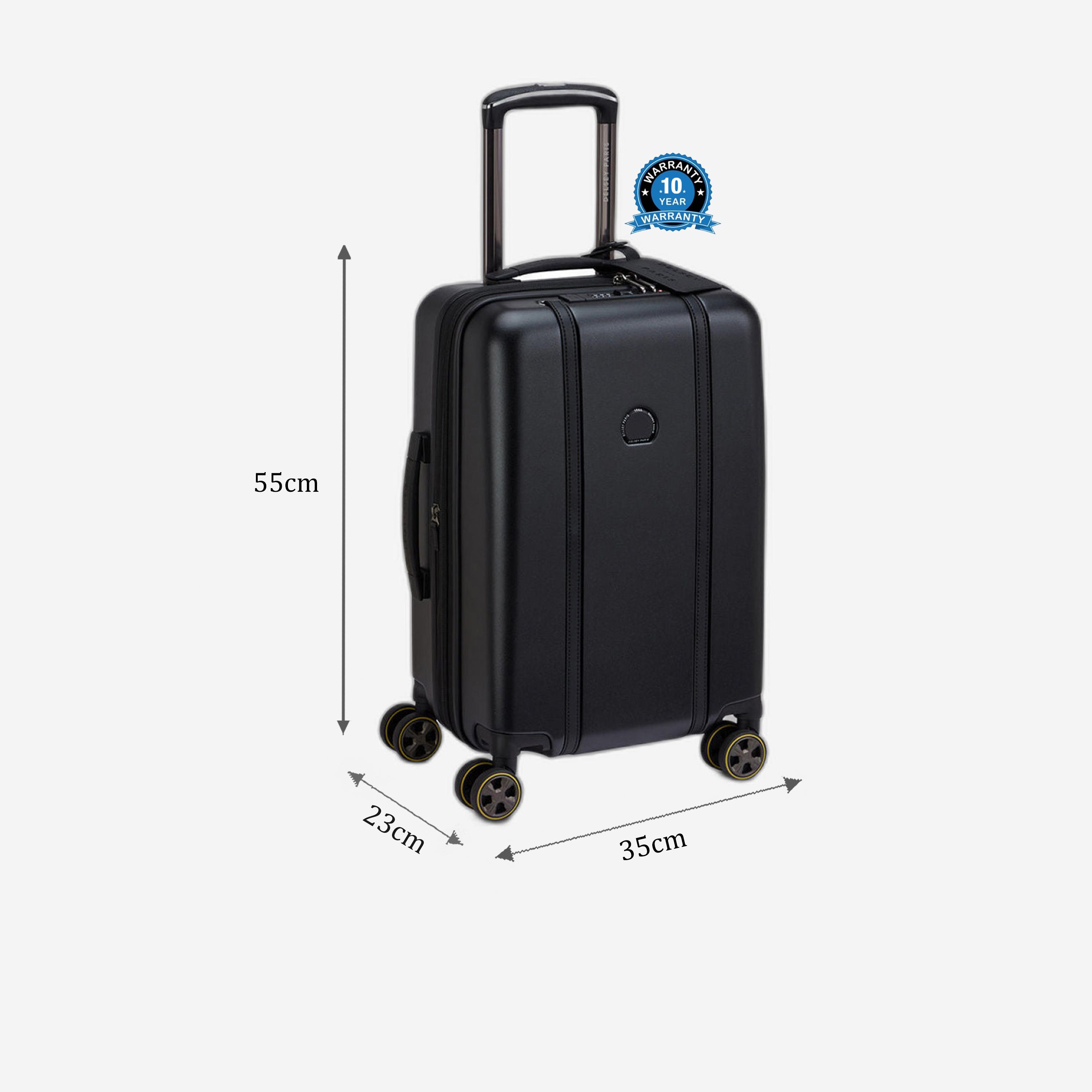 Delsey Paris Cadence 55 CM Small Cabin Polycarbonate with ABS Hard Sided 4-Wheeler Spinner Trolley Bag with TSA Lock-travel-luggagesandbags-luggage-image-2