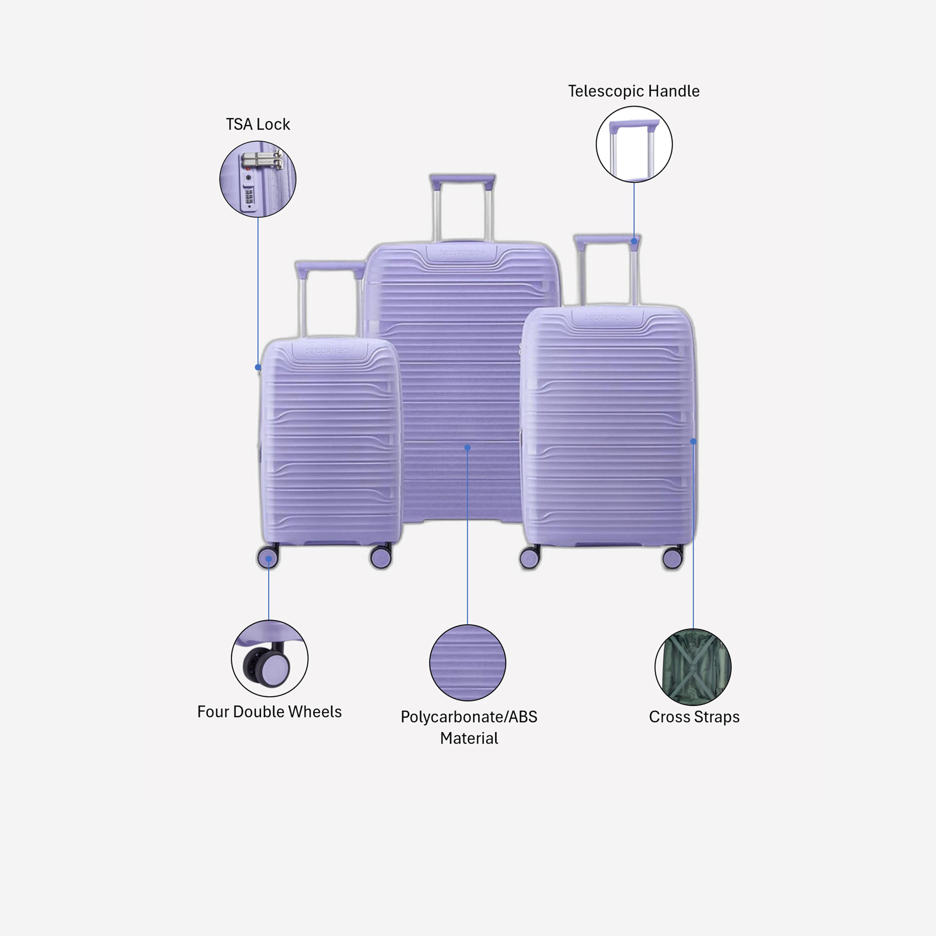 Delsey Paris Securitech Dune Set of 3 Polycarbonate with ABS Hard Sided 4-Wheeler Spinner Trolley Bag with TSA Lock-travel-luggagesandbags-luggage-image-2