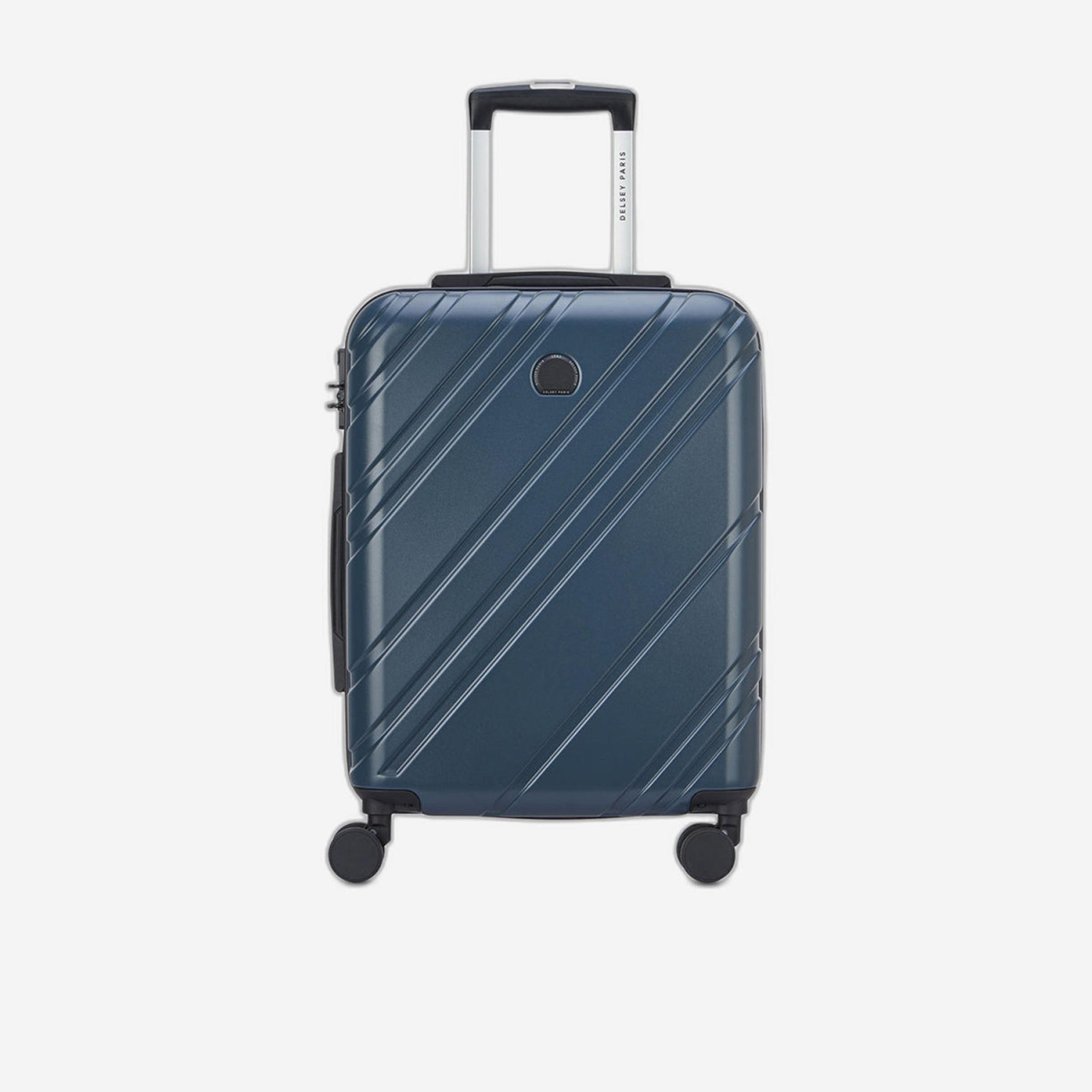 Delsey Paris Maxence 55 CM Small Cabin Polycarbonate with ABS Hard Sided 4-Wheeler Spinner Trolley Bag with TSA Lock-travel-luggagesandbags-luggage-image-1