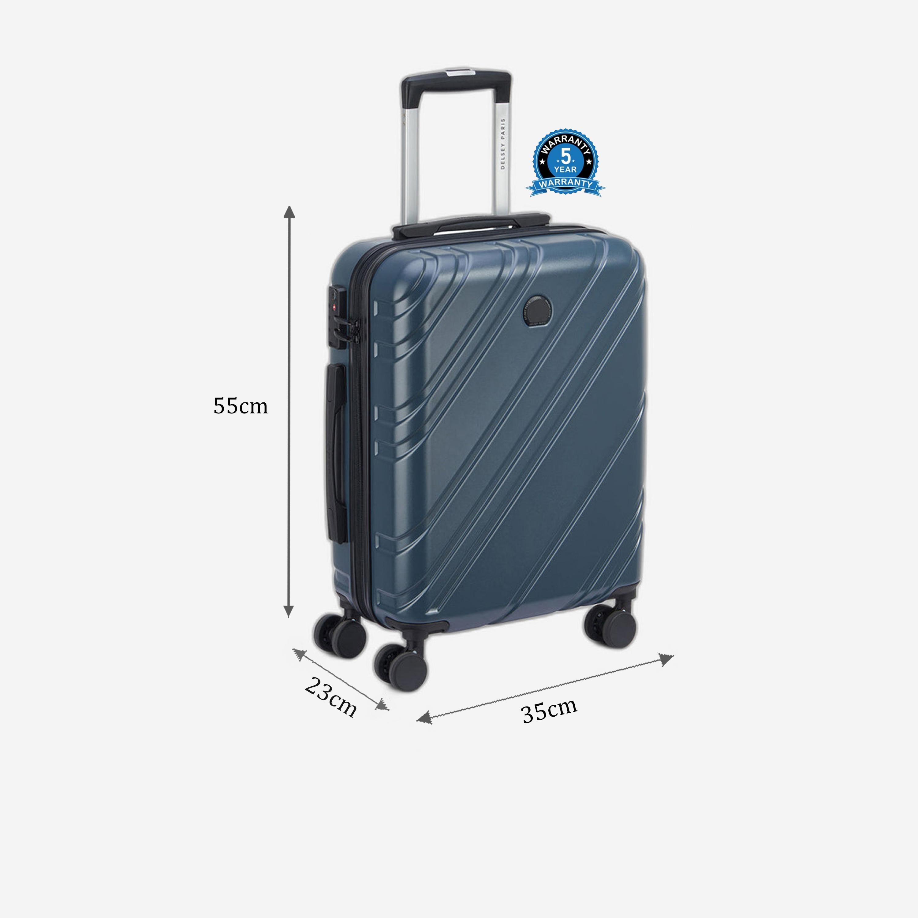 Delsey Paris Maxence 55 CM Small Cabin Polycarbonate with ABS Hard Sided 4-Wheeler Spinner Trolley Bag with TSA Lock-travel-luggagesandbags-luggage-image-2
