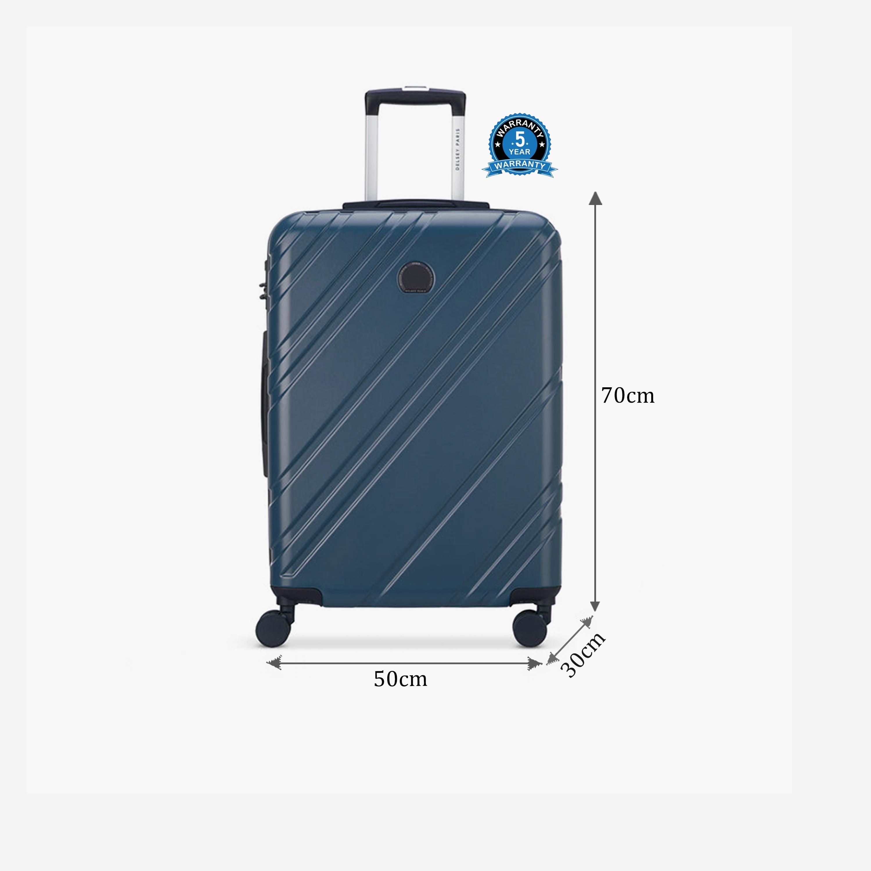 Delsey Paris Maxence 70 CM Medium Check-in Polycarbonate with ABS Hard Sided 4-Wheeler Spinner Trolley Bag with TSA Lock-travel-luggagesandbags-luggage-image-2