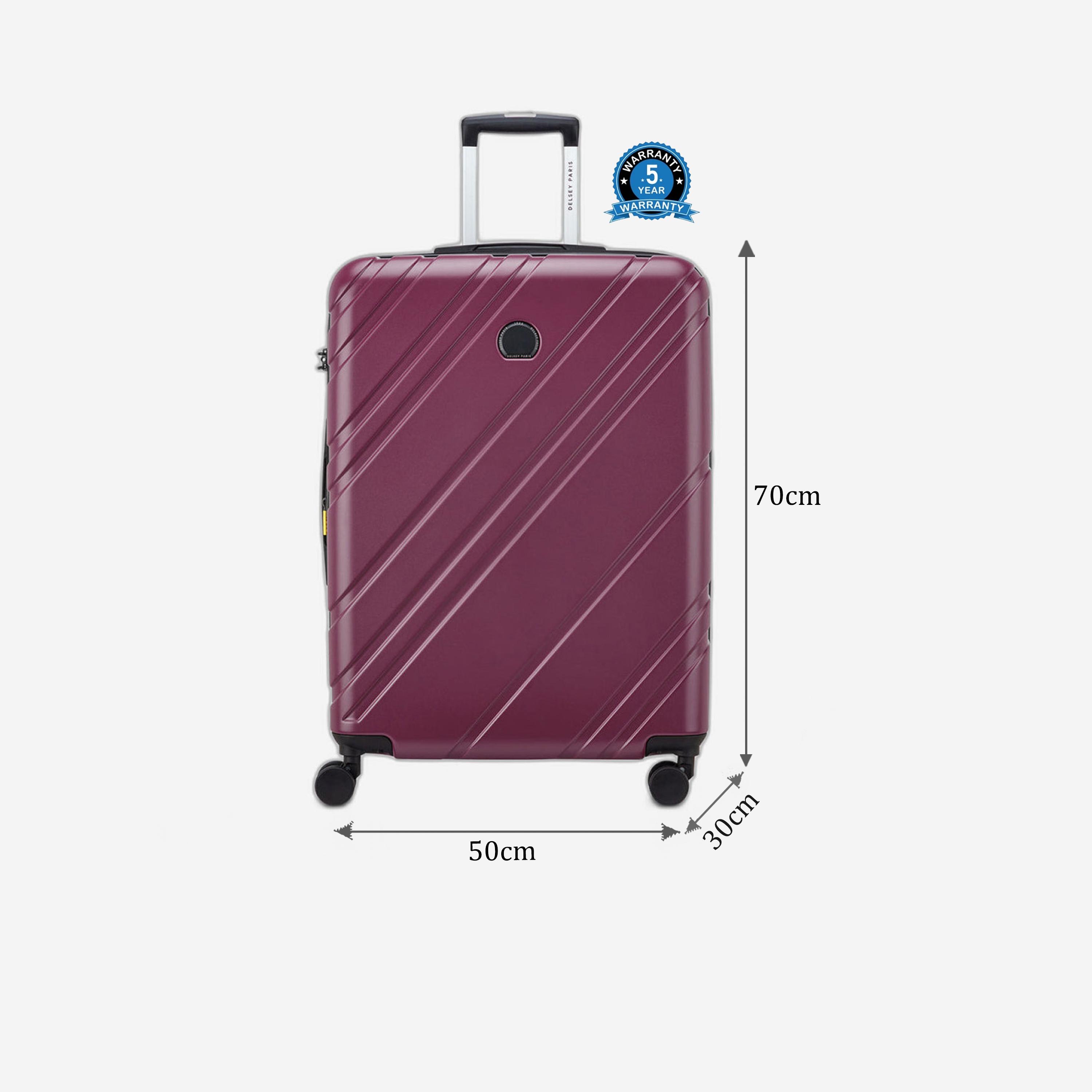 Delsey Paris Maxence 70 CM Medium Check-in Polycarbonate with ABS Hard Sided 4-Wheeler Spinner Trolley Bag with TSA Lock-travel-luggagesandbags-luggage-image-2