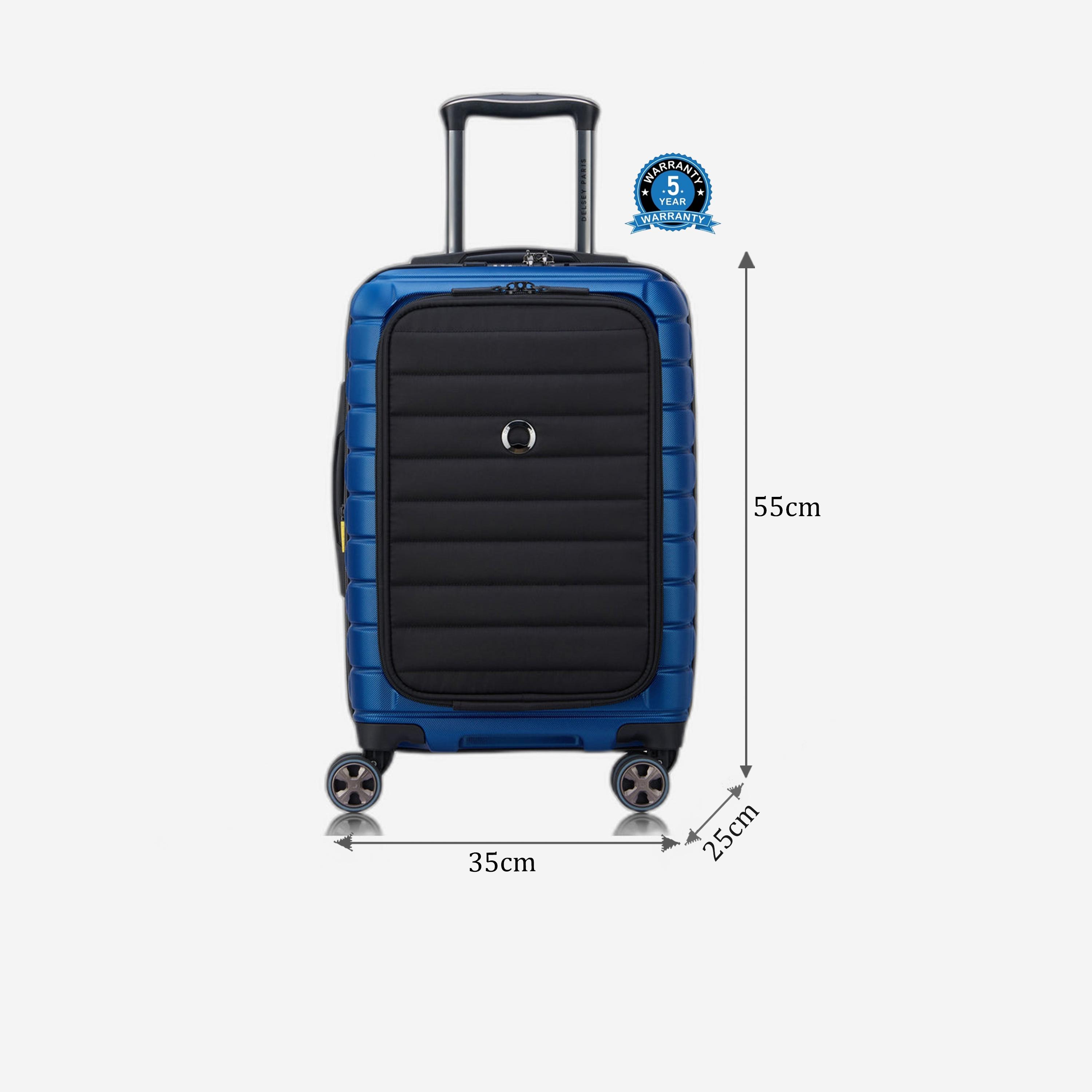 Delsey Paris Shadow 5.0 55 CM Small Cabin Polycarbonate with ABS Hard Sided 4-Wheeler Spinner Trolley Bag with TSA Lock-travel-luggagesandbags-luggage-image-2