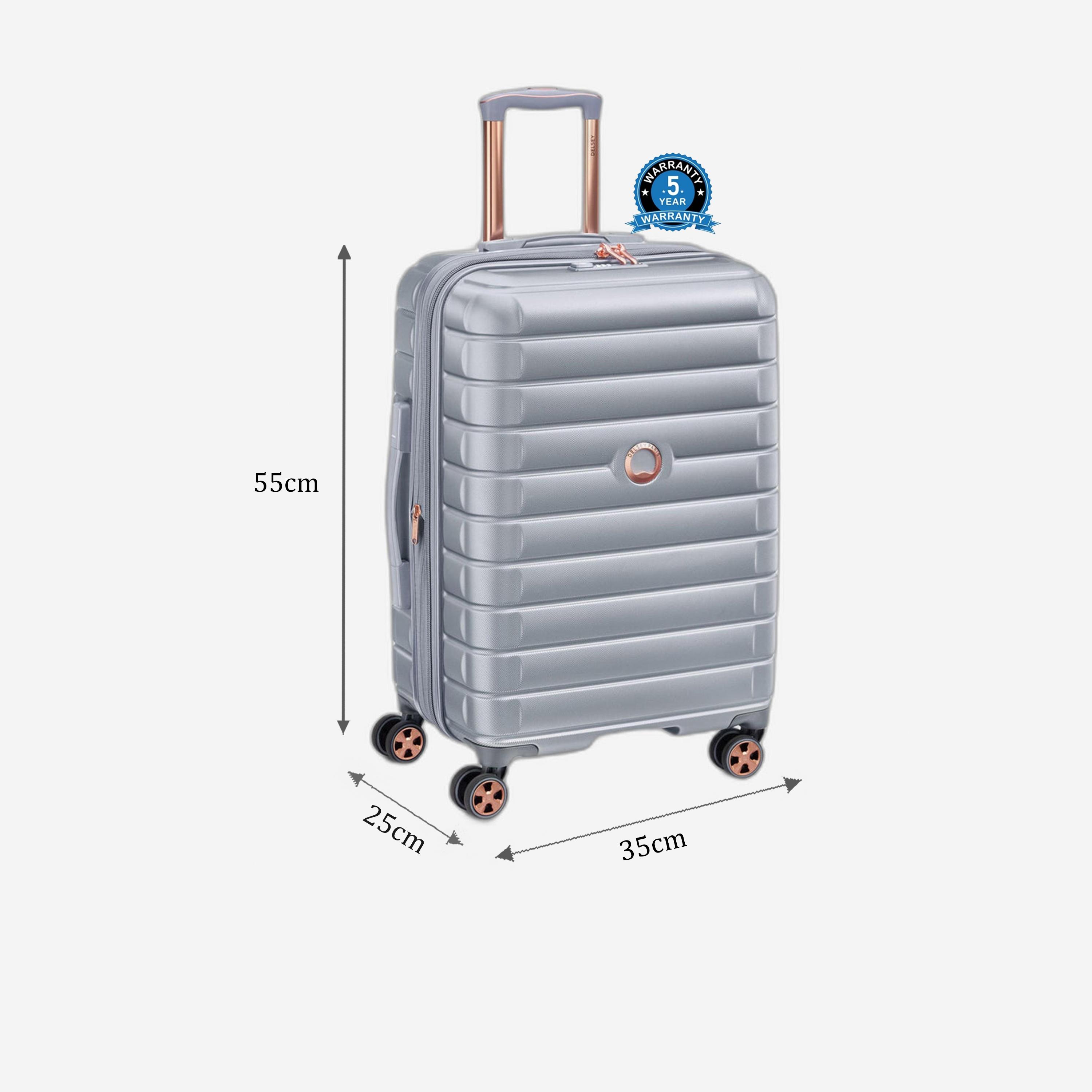 Delsey Paris Shadow 5.0 55 CM Small Cabin Polycarbonate with ABS Hard Sided 4-Wheeler Spinner Trolley Bag with TSA Lock-travel-luggagesandbags-luggage-image-2