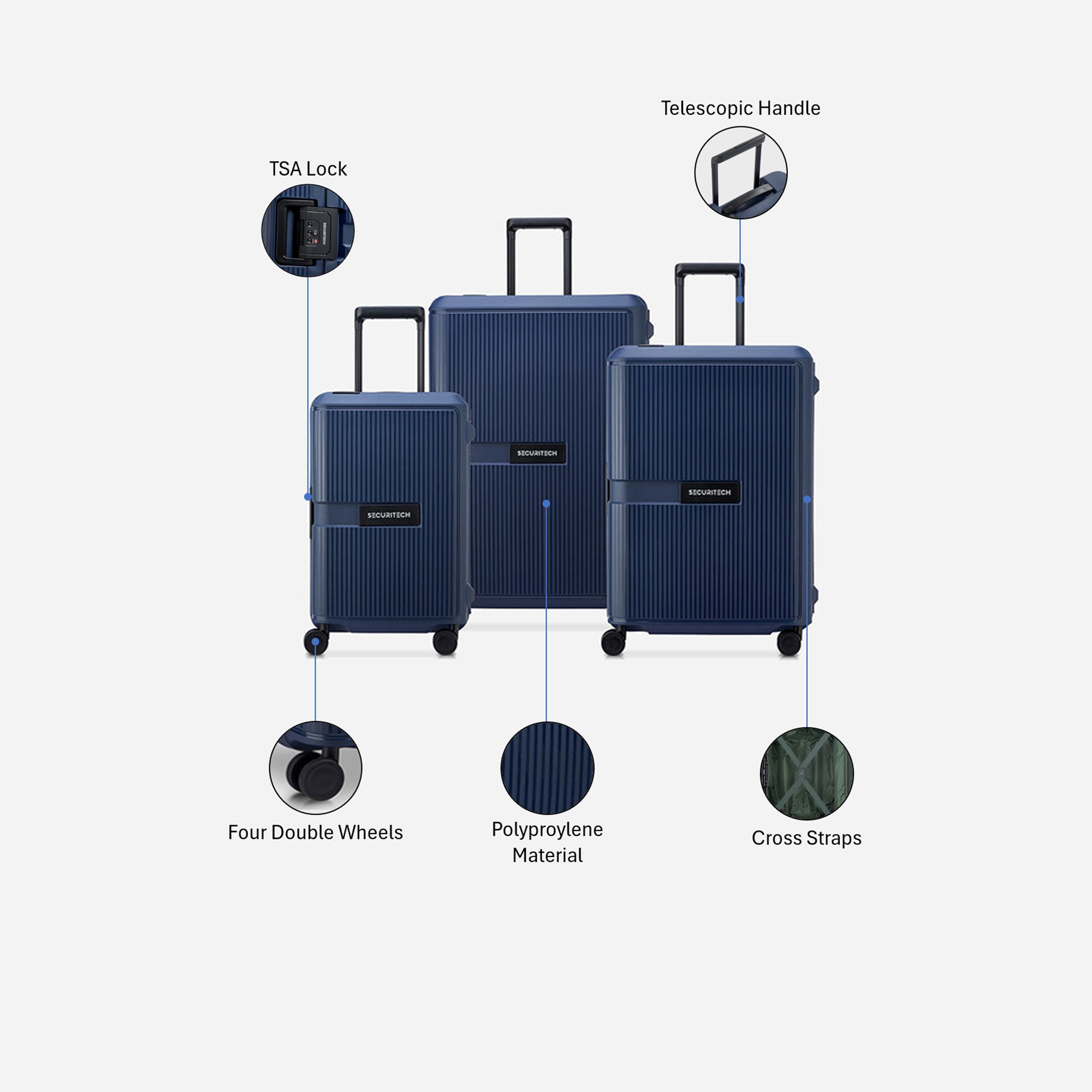 Delsey Paris Securitech Stone Set of 3 Polyproylene Hard Sided 4-Wheeler Spinner Trolley Bag with TSA Lock-travel-luggagesandbags-luggage-image-2