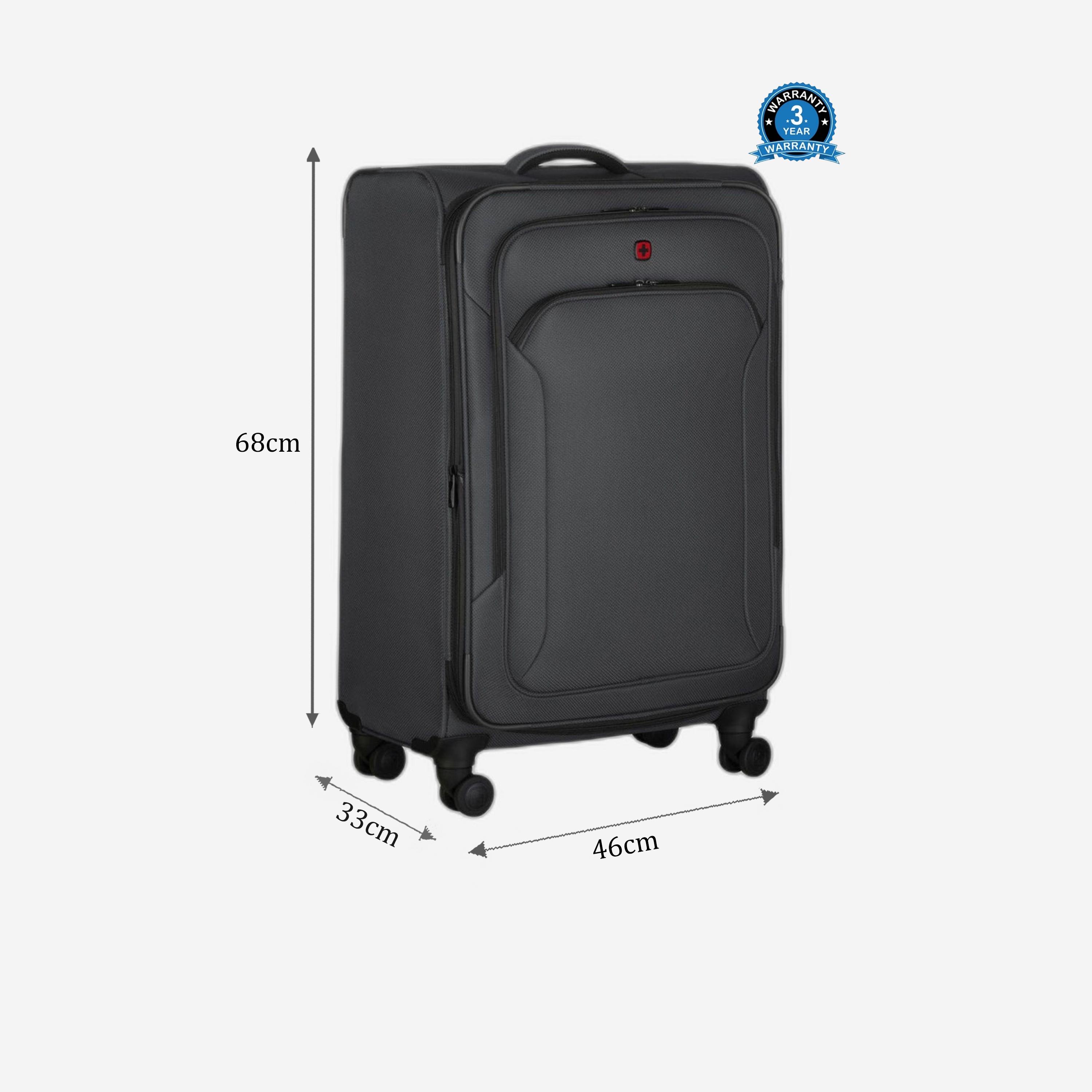 Wenger Vibrave  68 CM Medium Check-in Polyester Soft Sided 4-Wheeler Spinner Trolley Bag with TSA Lock-travel-luggagesandbags-luggage-image-2