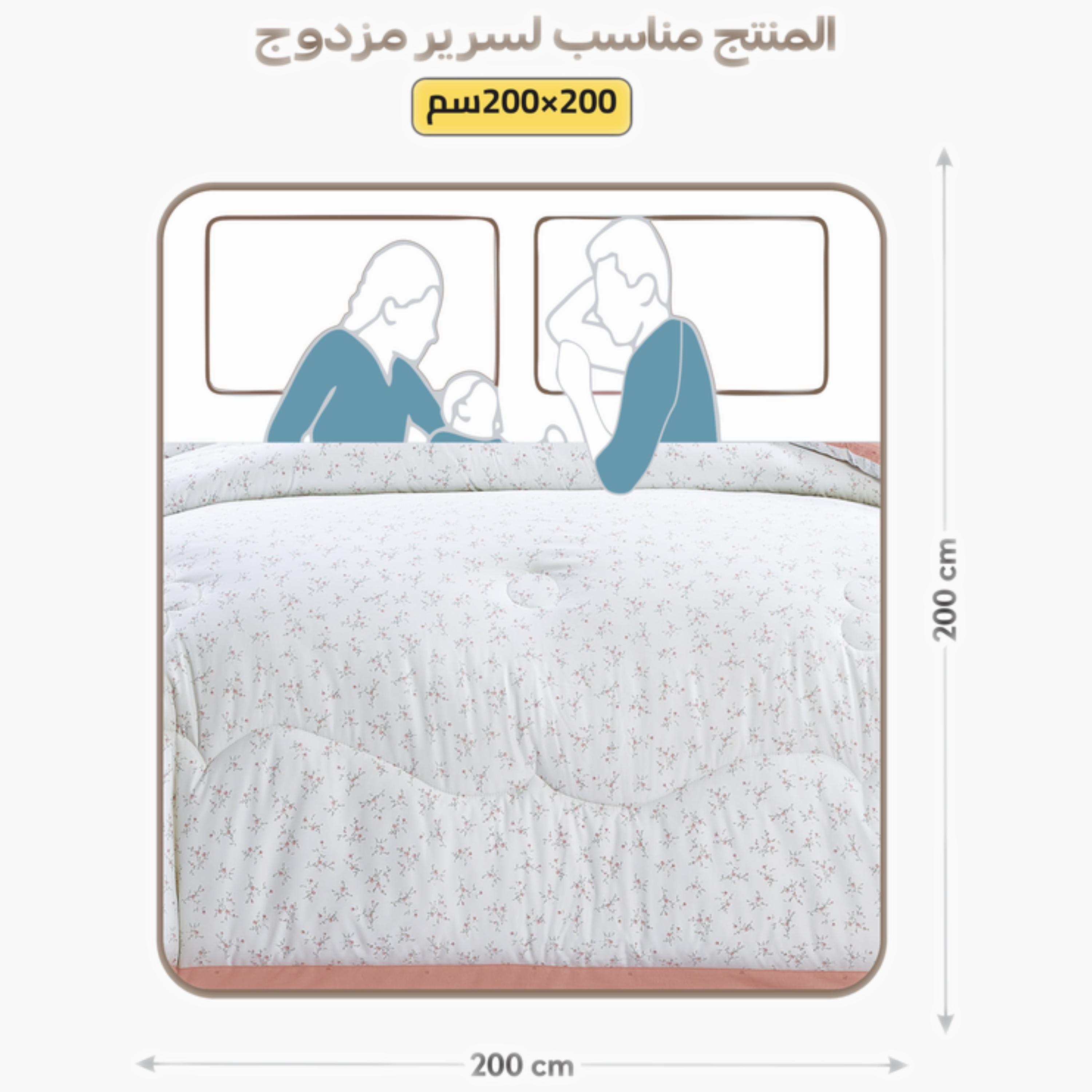 طقم لحاف مزدوج بطبعة زهور-household-bedding-comfortersandbedspreads-comforters-image-11