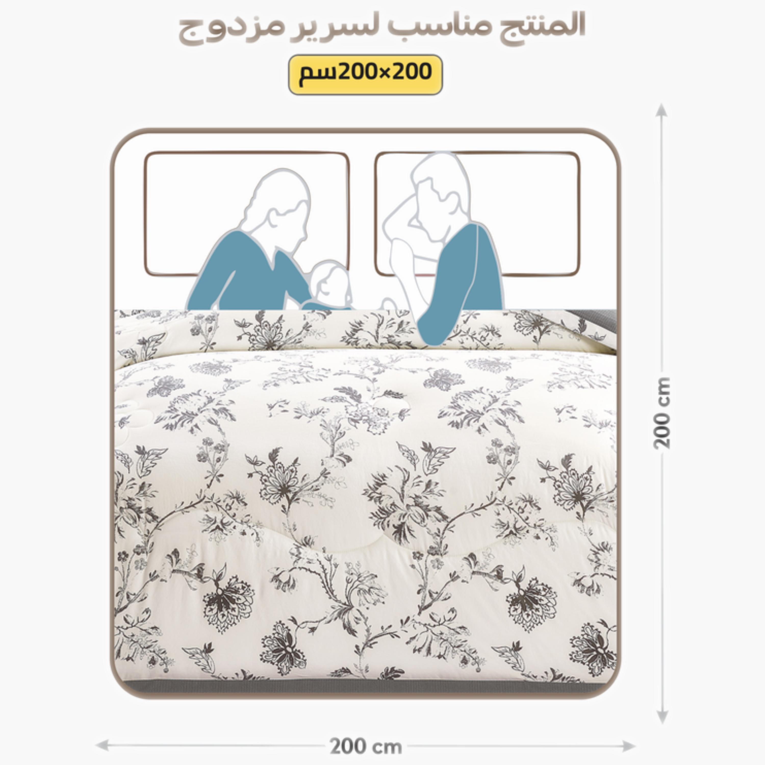 طقم لحاف مزدوج بطبعة زهور-household-bedding-comfortersandbedspreads-comforters-image-16