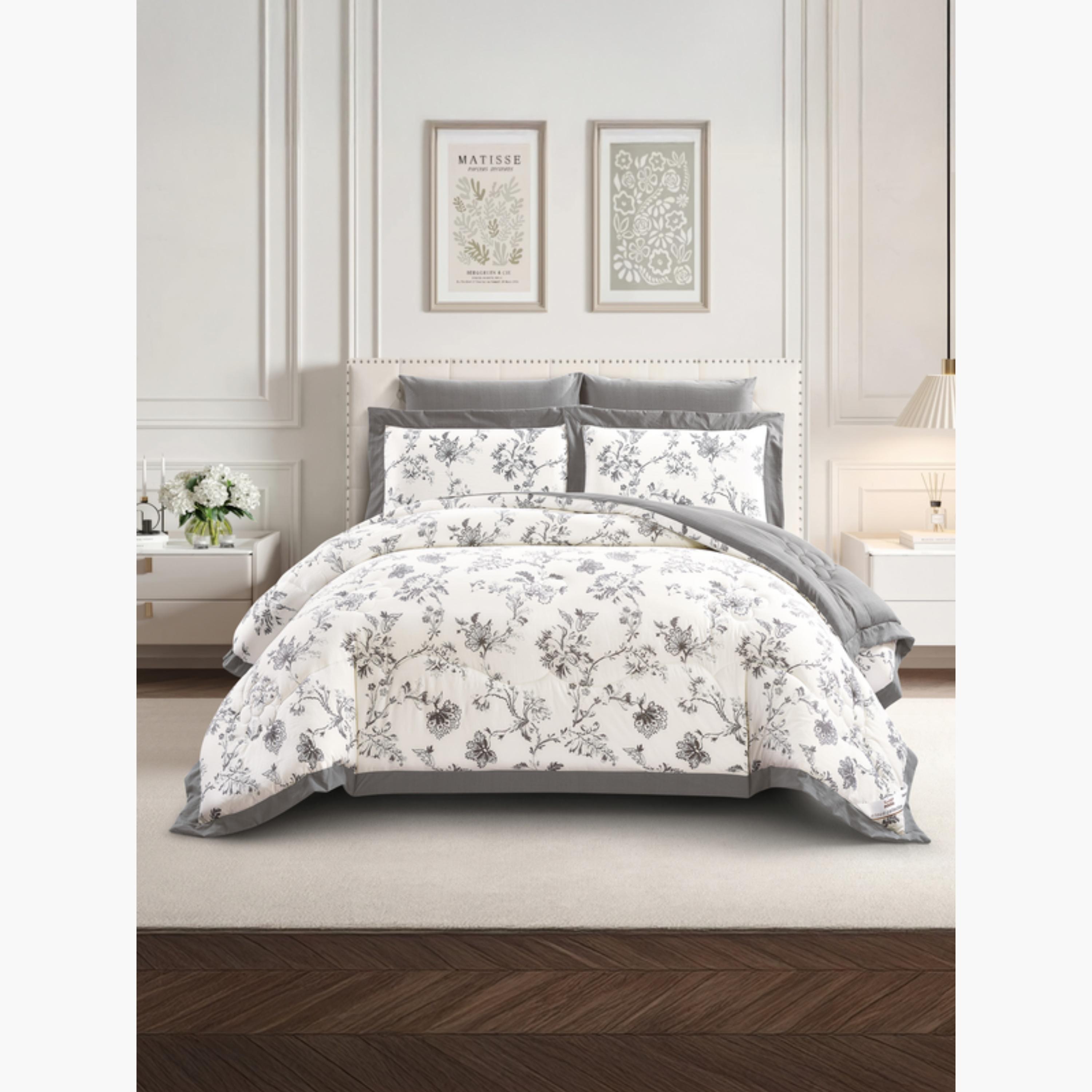 طقم لحاف مزدوج بطبعة زهور-household-bedding-comfortersandbedspreads-comforters-image-18