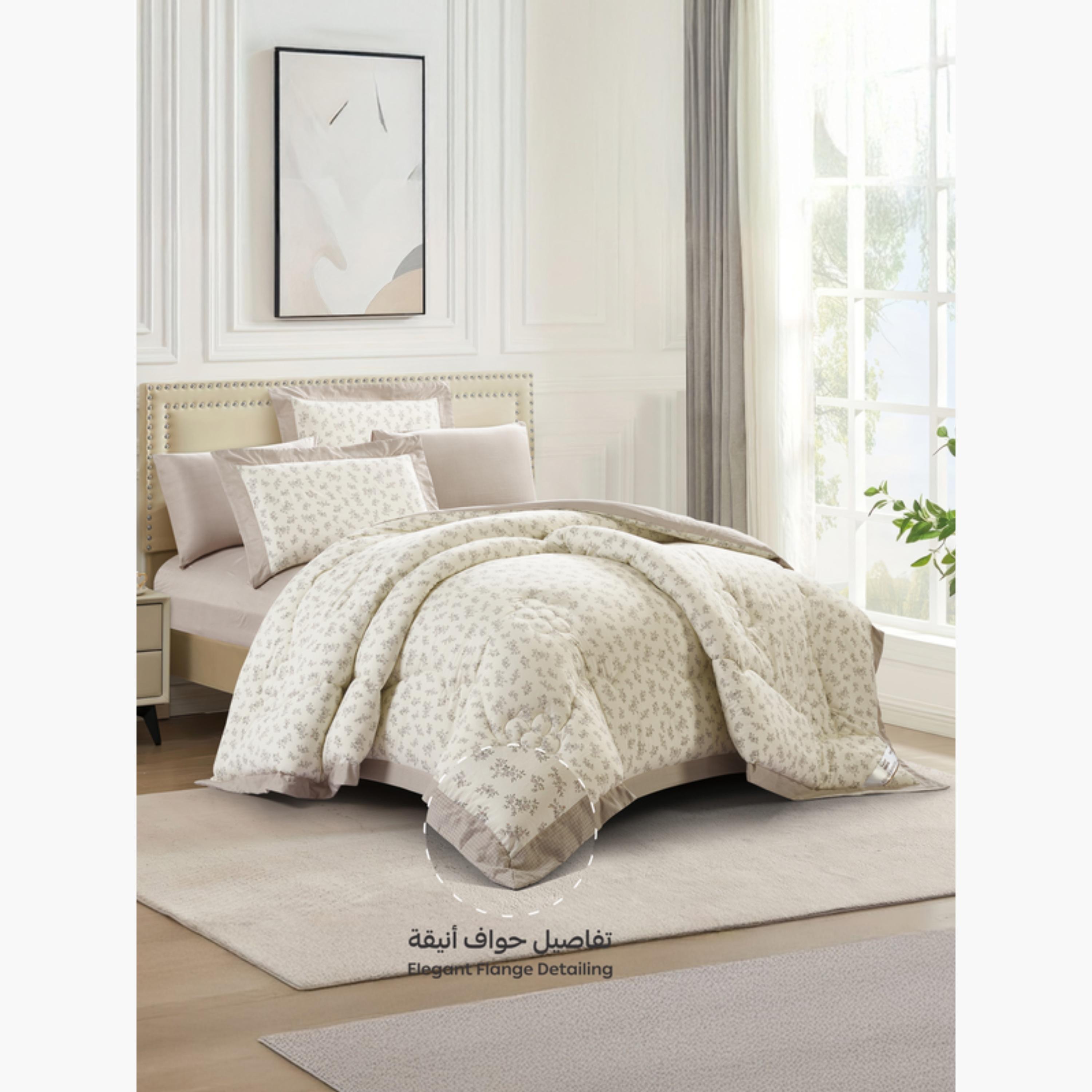 طقم لحاف مزدوج بطبعة زهور-household-bedding-comfortersandbedspreads-comforters-image-22