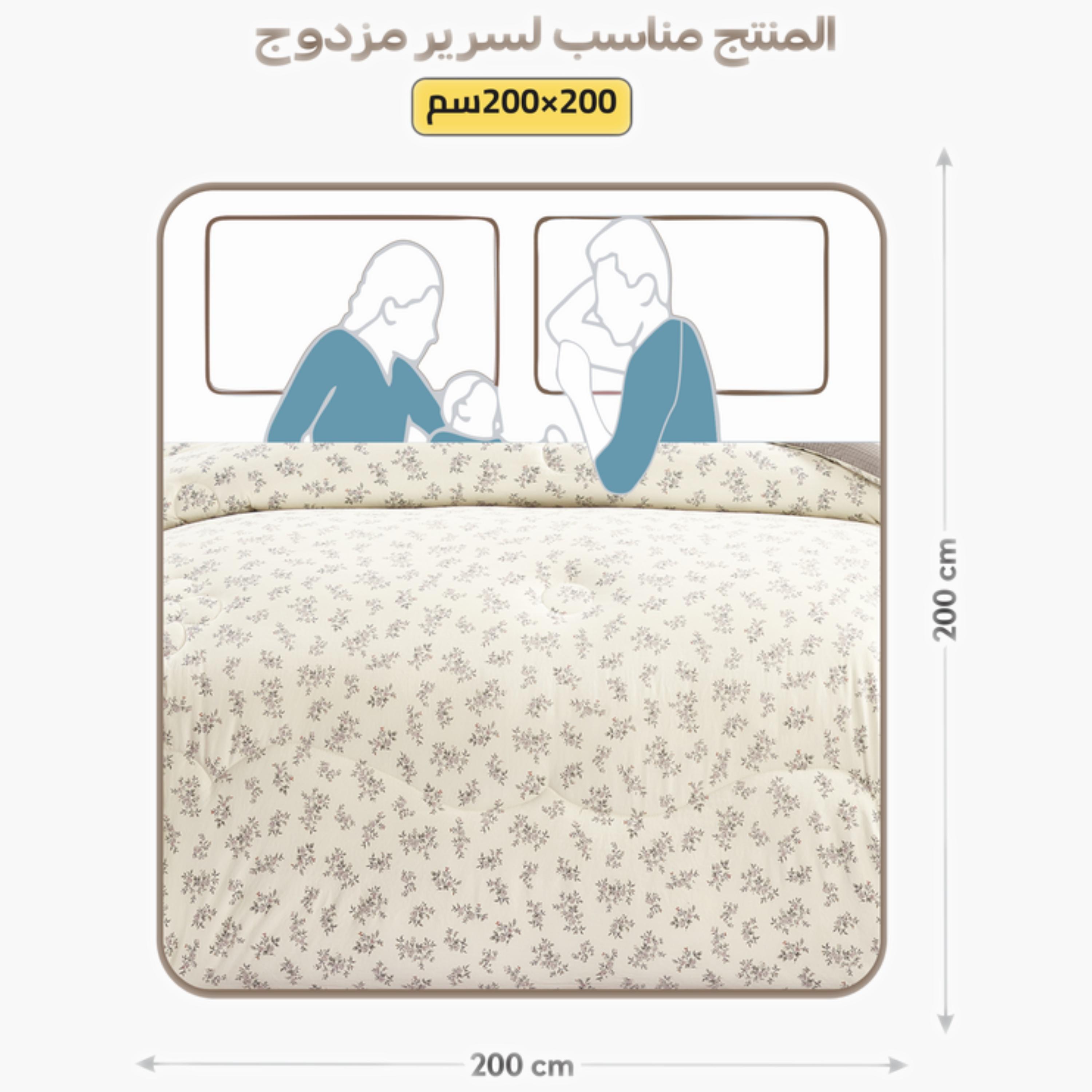 طقم لحاف مزدوج بطبعة زهور-household-bedding-comfortersandbedspreads-comforters-image-23