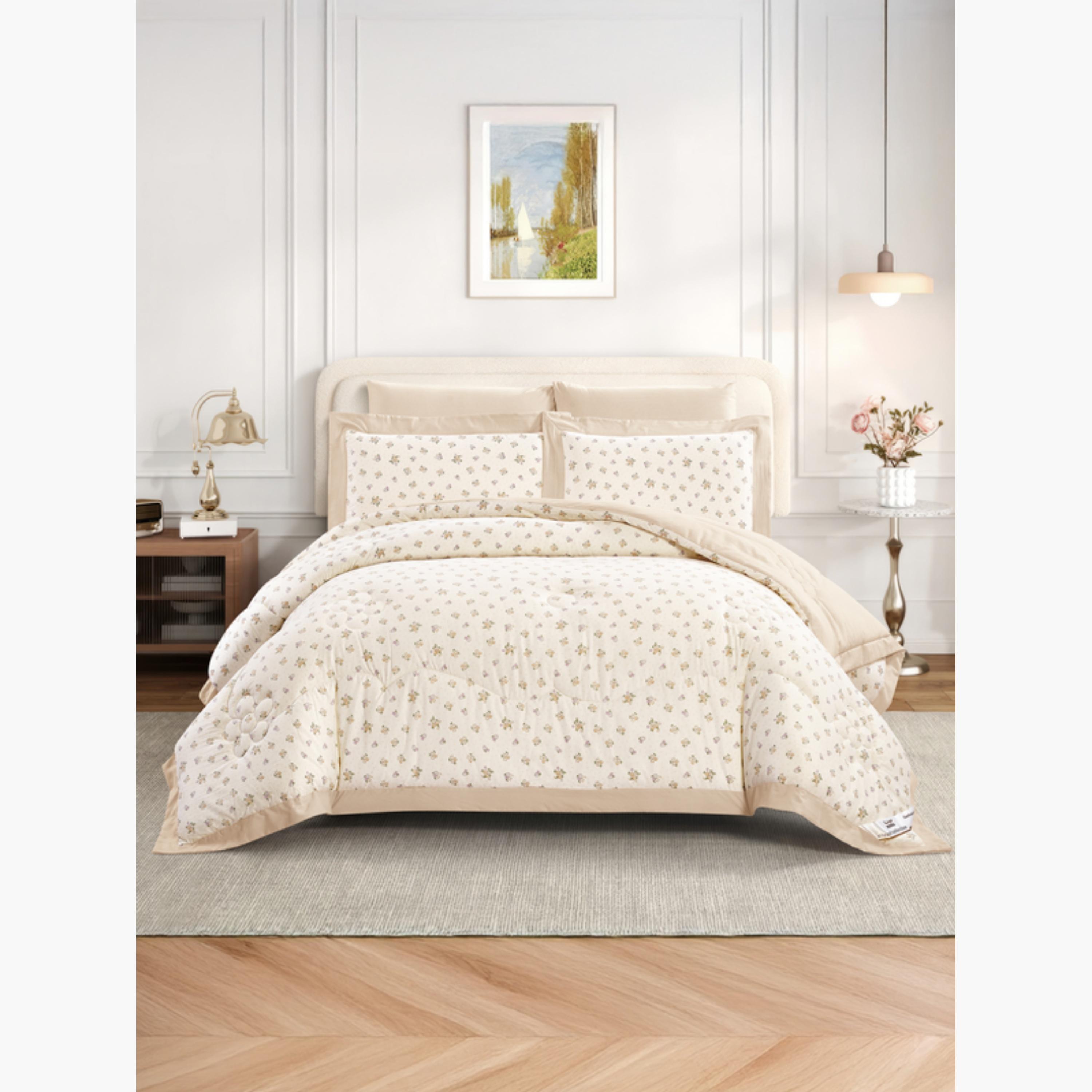 طقم لحاف مزدوج بطبعة زهور-household-bedding-comfortersandbedspreads-comforters-image-64