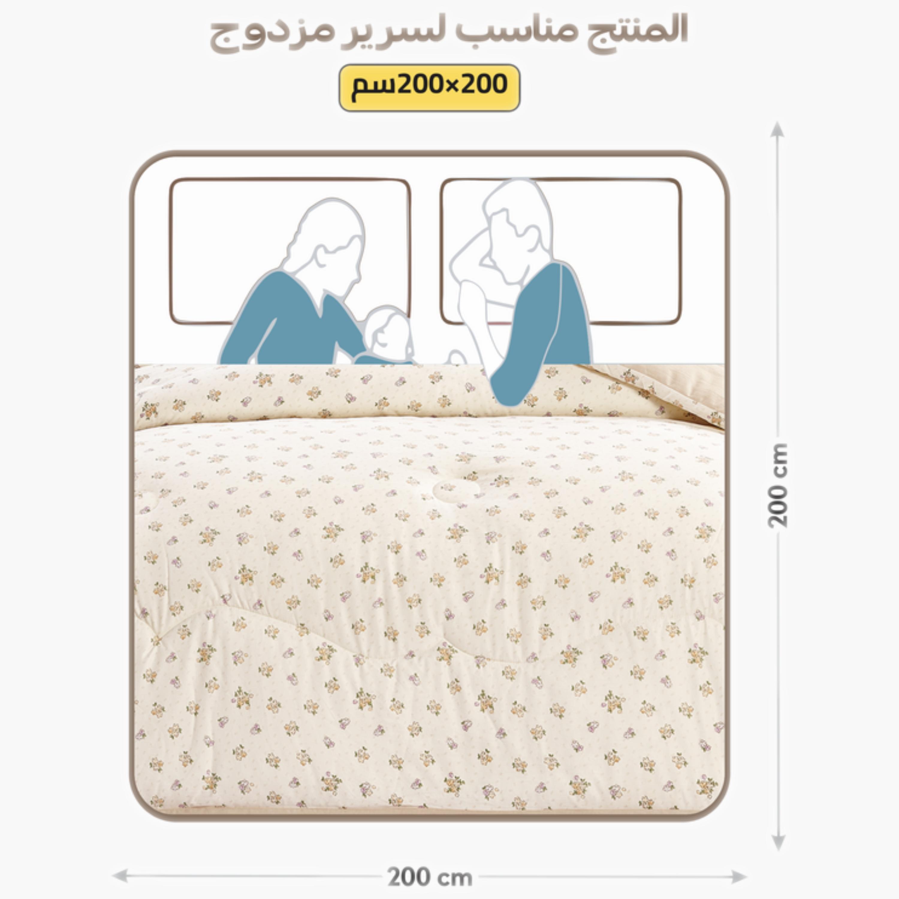 طقم لحاف مزدوج بطبعة زهور-household-bedding-comfortersandbedspreads-comforters-image-66