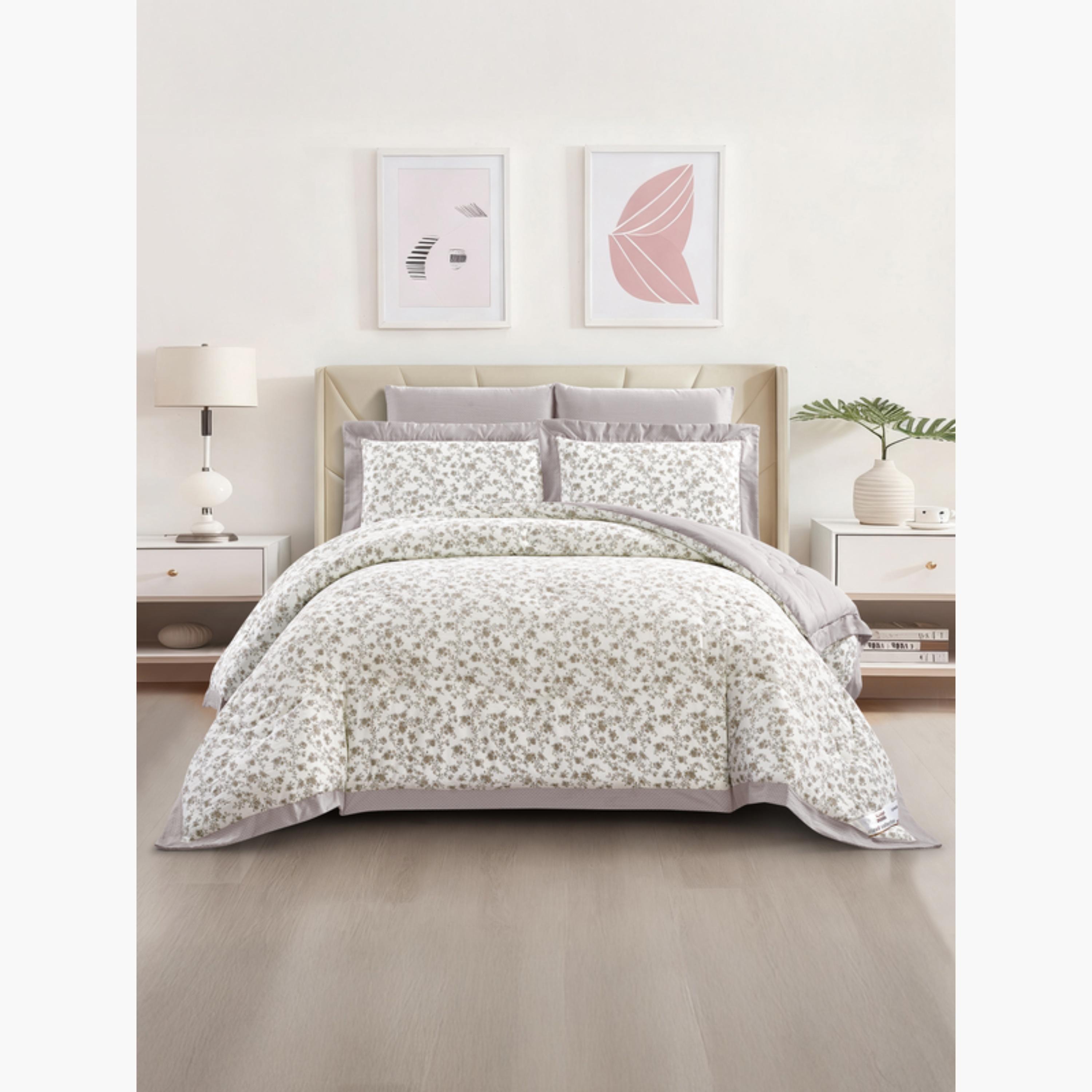 طقم لحاف مزدوج بطبعة زهور-household-bedding-comfortersandbedspreads-comforters-image-70