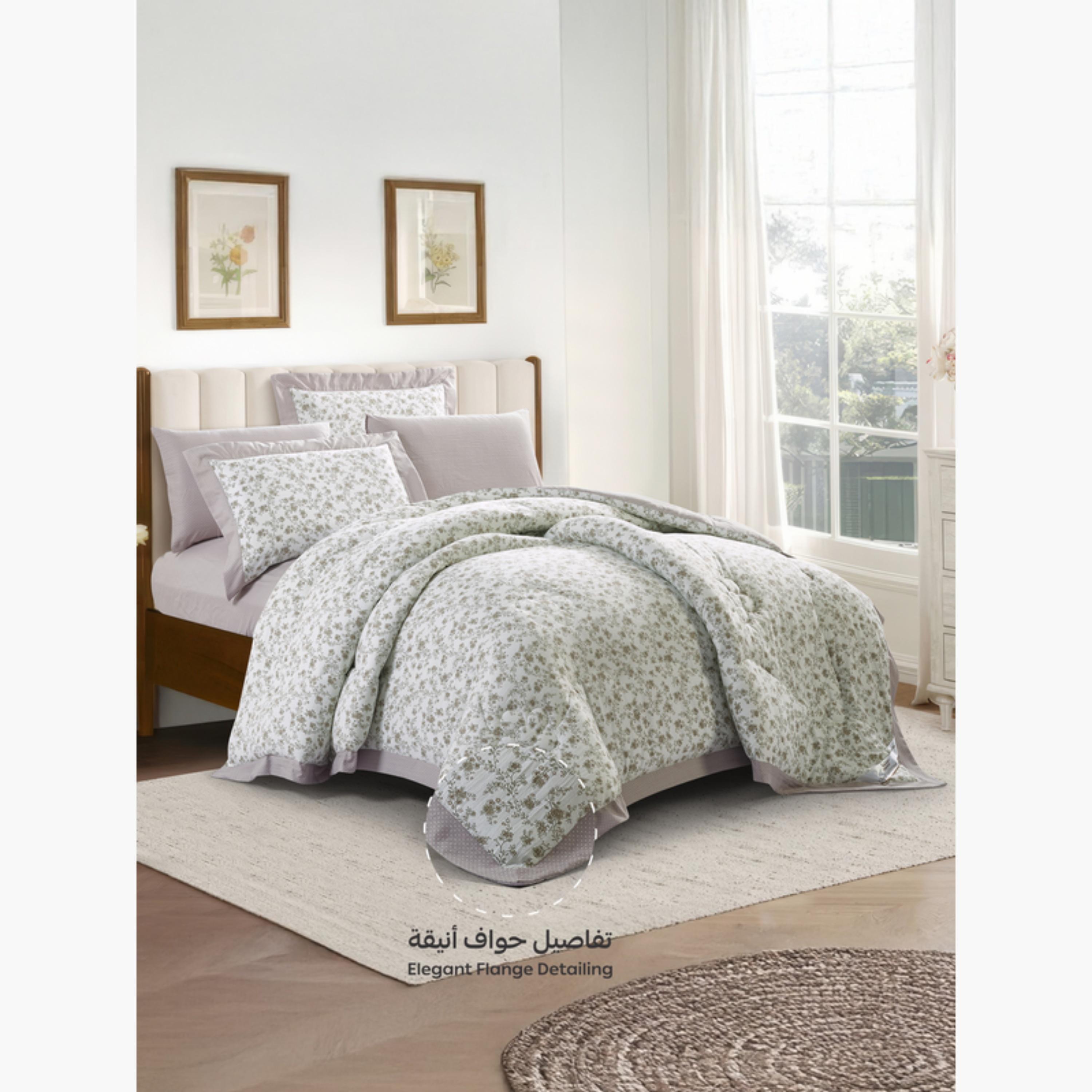 طقم لحاف مزدوج بطبعة زهور-household-bedding-comfortersandbedspreads-comforters-image-72