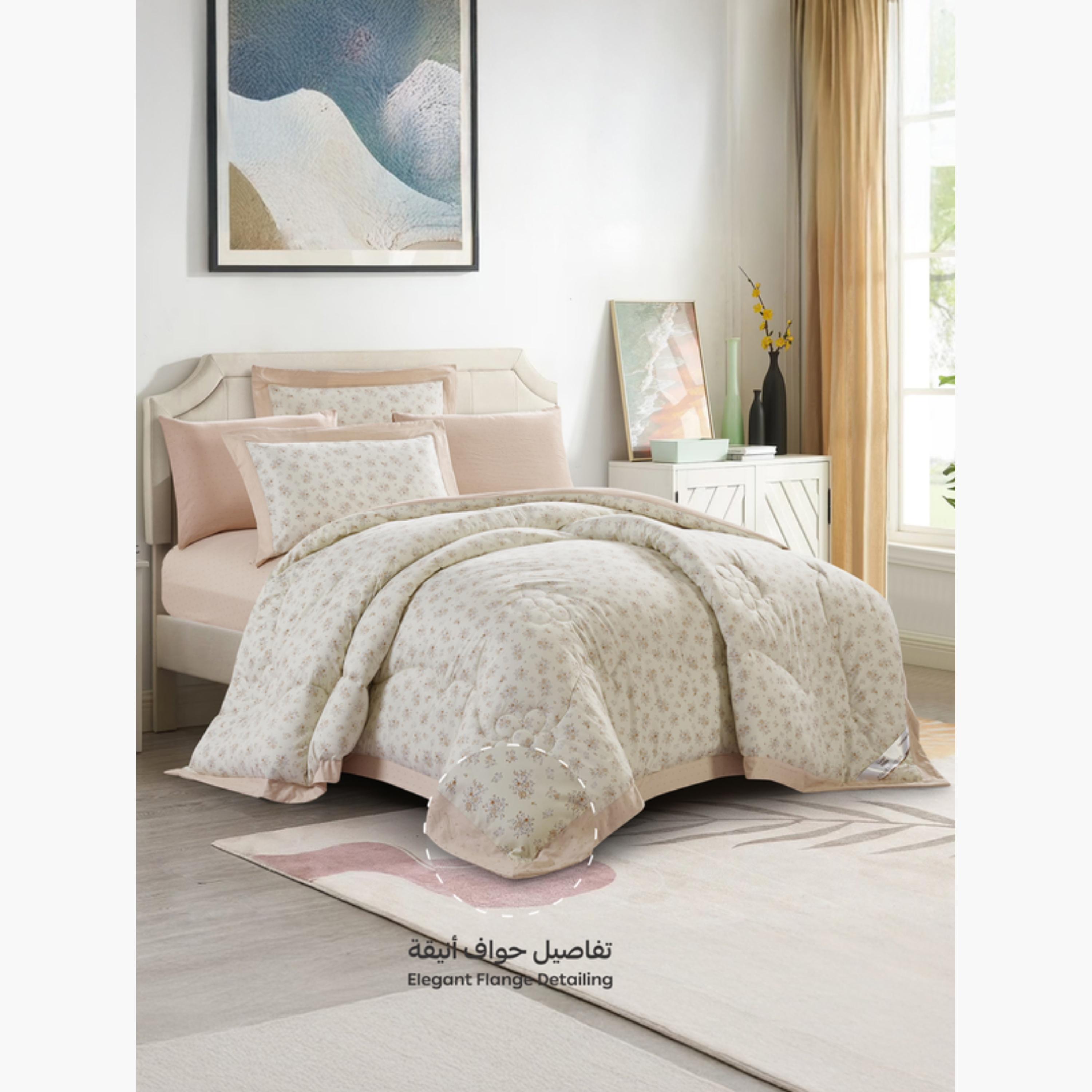 طقم لحاف مزدوج بطبعة زهور-household-bedding-comfortersandbedspreads-comforters-image-77