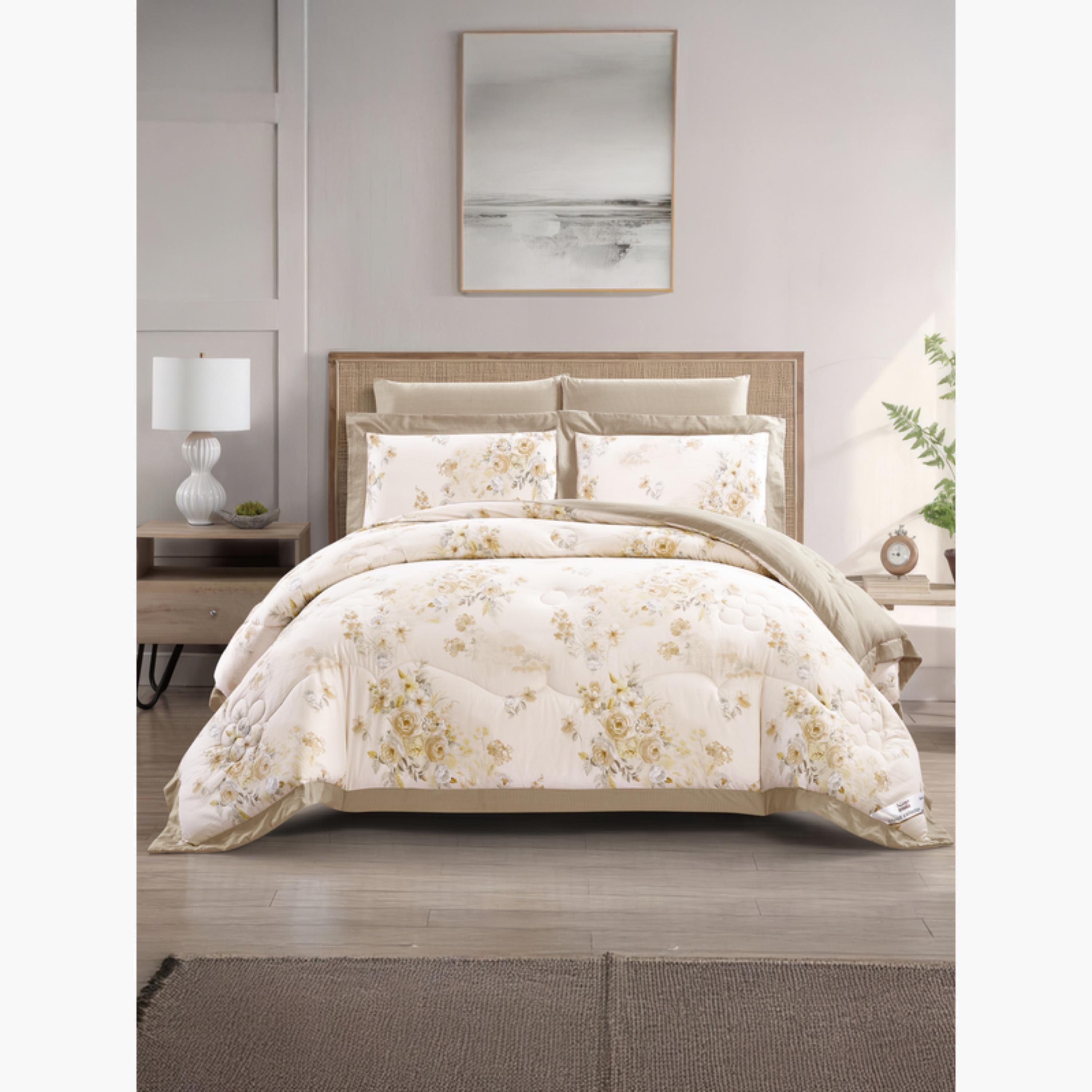 طقم لحاف مزدوج بطبعة زهور-household-bedding-comfortersandbedspreads-comforters-image-79