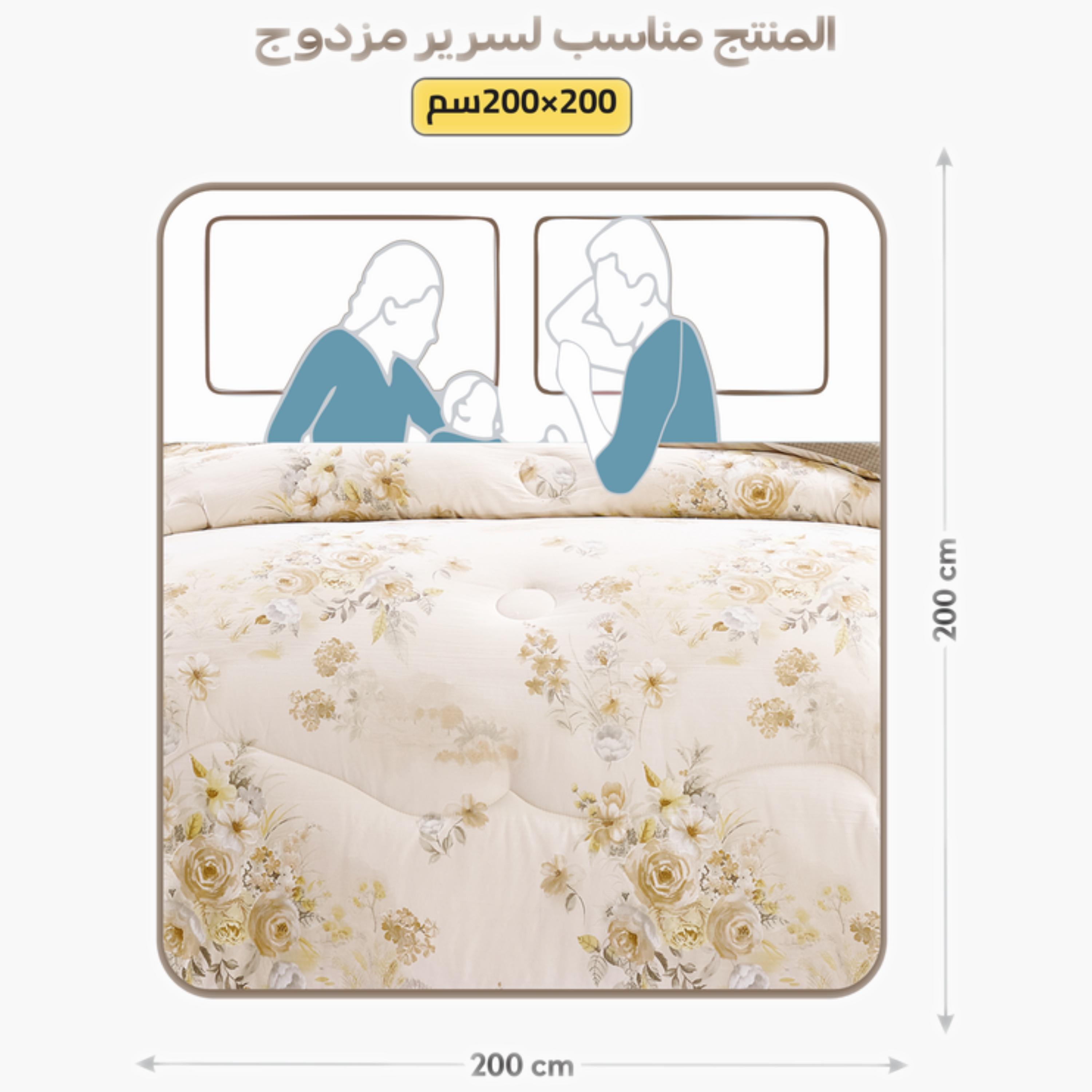 طقم لحاف مزدوج بطبعة زهور-household-bedding-comfortersandbedspreads-comforters-image-80