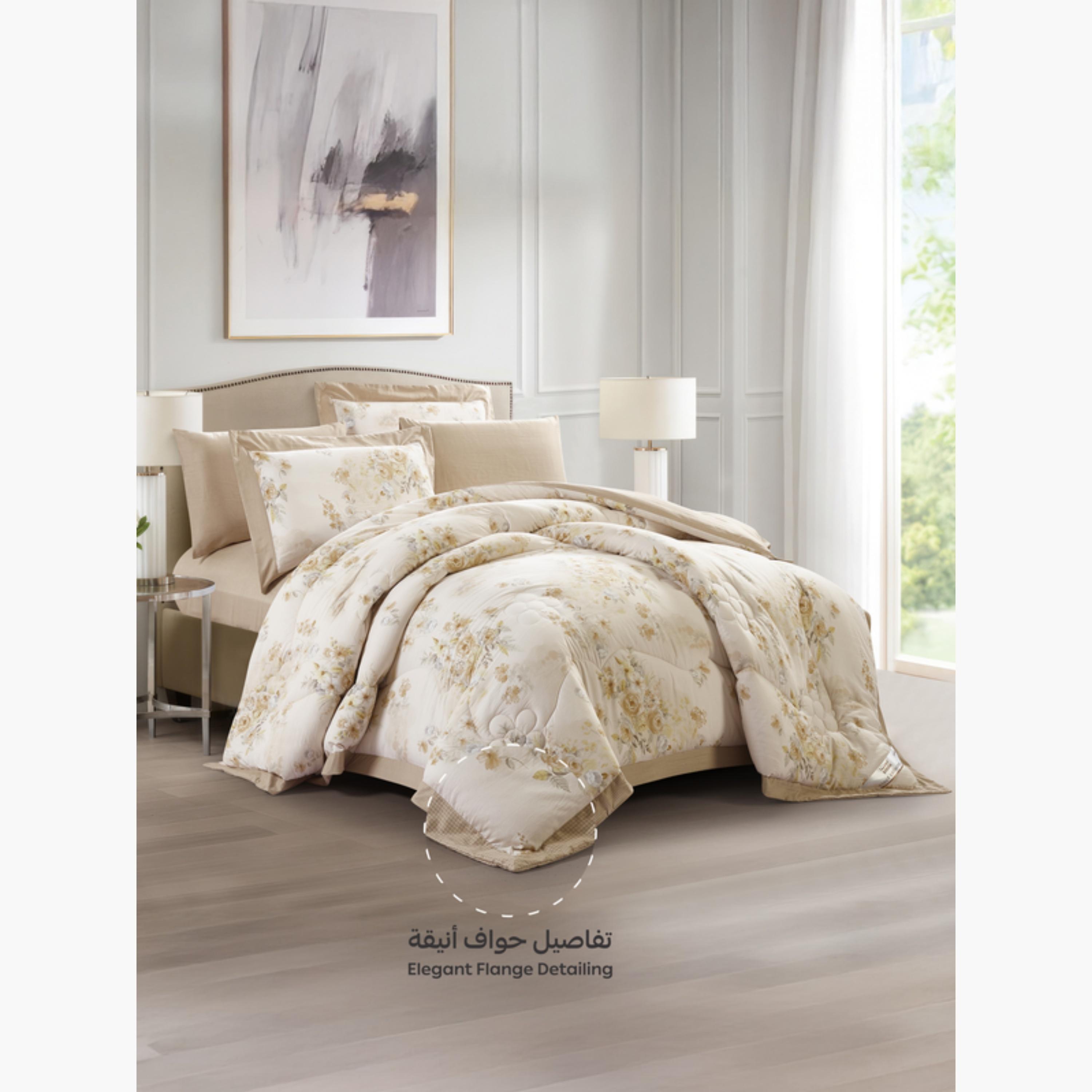 طقم لحاف مزدوج بطبعة زهور-household-bedding-comfortersandbedspreads-comforters-image-81