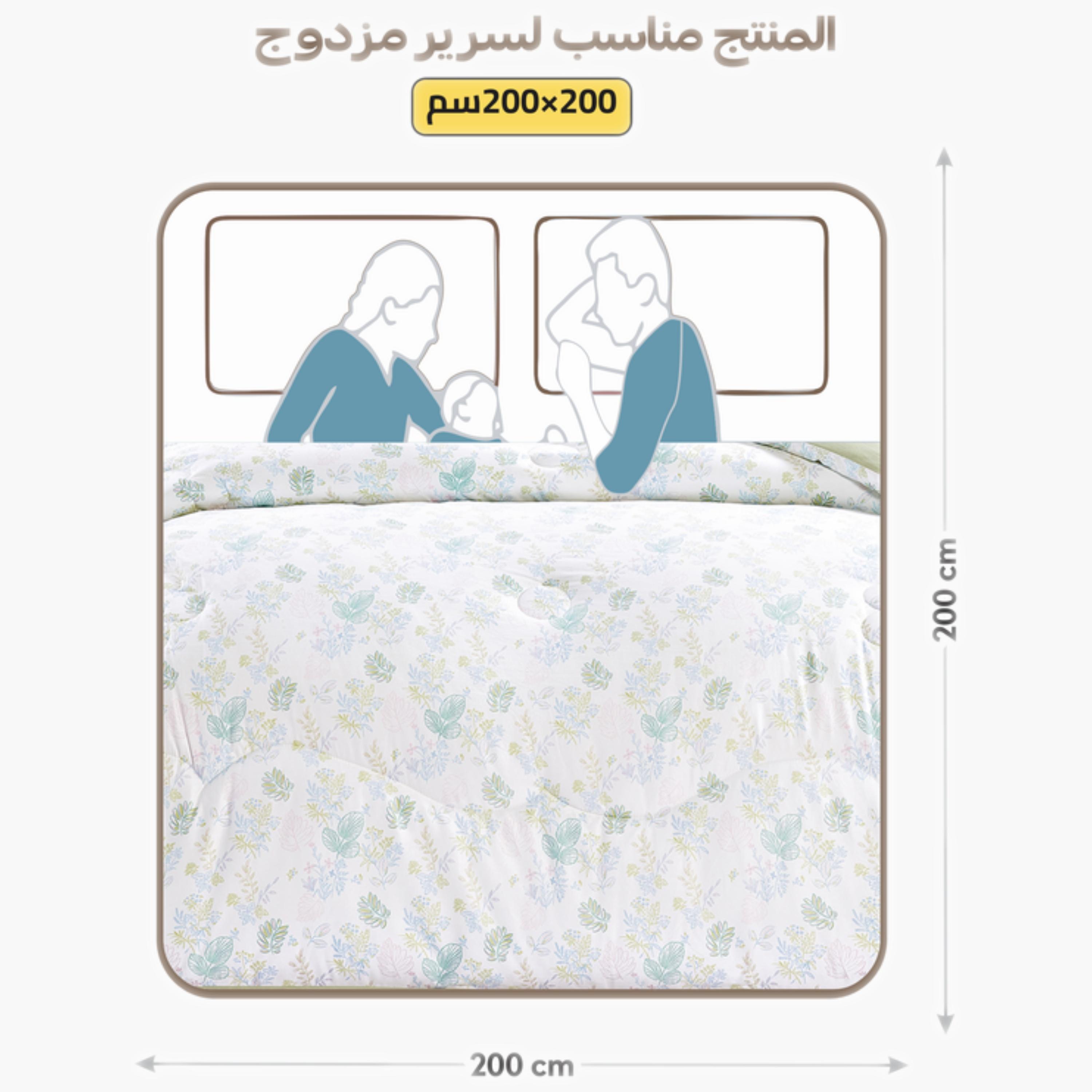 طقم لحاف مزدوج بطبعة زهور-household-bedding-comfortersandbedspreads-comforters-image-85