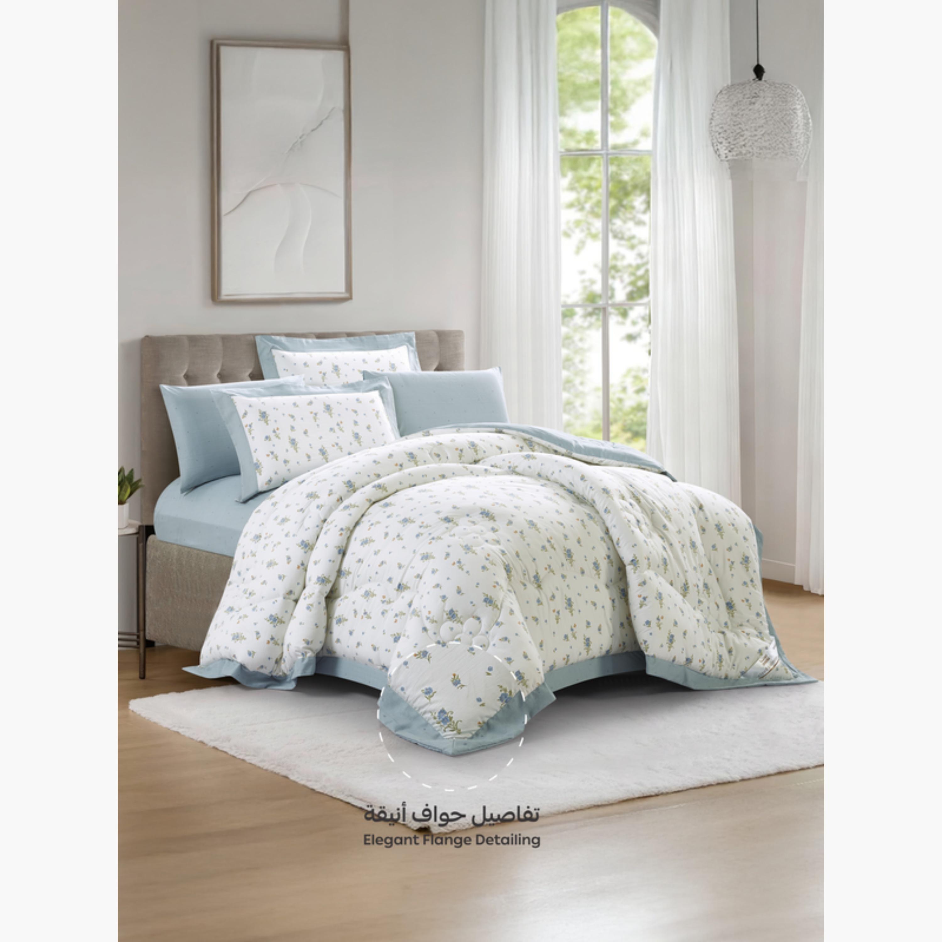 طقم لحاف مزدوج بطبعة زهور-household-bedding-comfortersandbedspreads-comforters-image-91