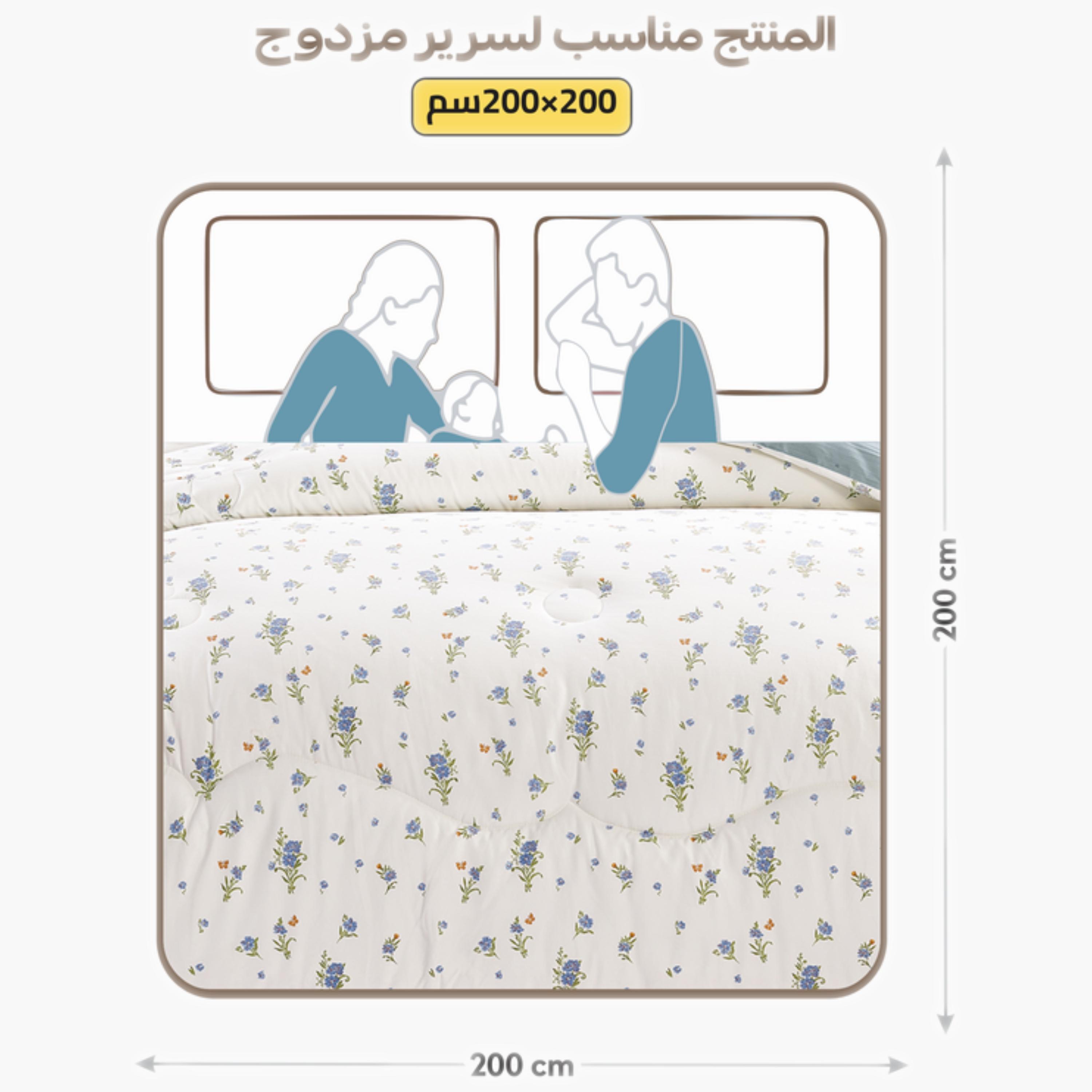 طقم لحاف مزدوج بطبعة زهور-household-bedding-comfortersandbedspreads-comforters-image-92