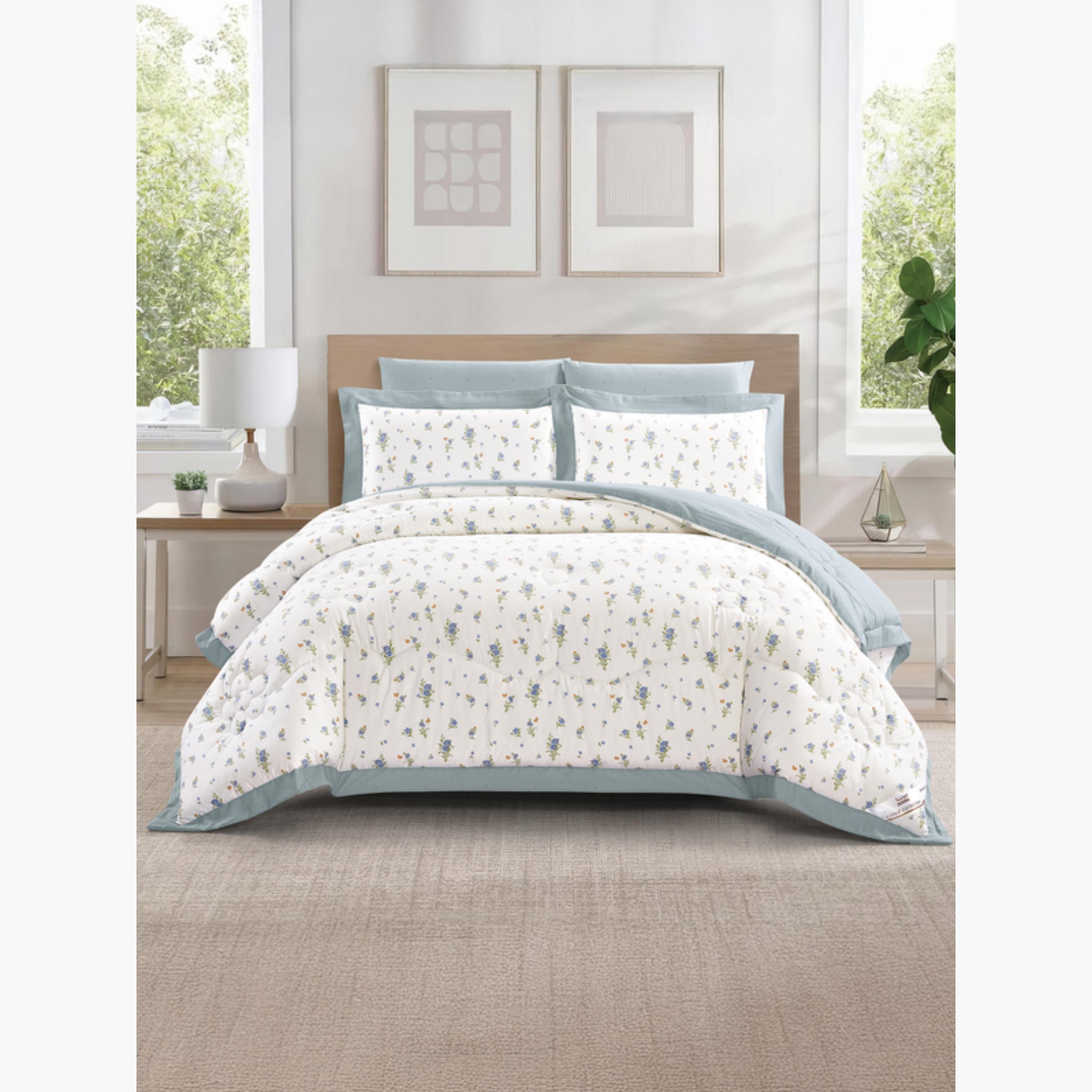 طقم لحاف مزدوج بطبعة زهور-household-bedding-comfortersandbedspreads-comforters-image-93