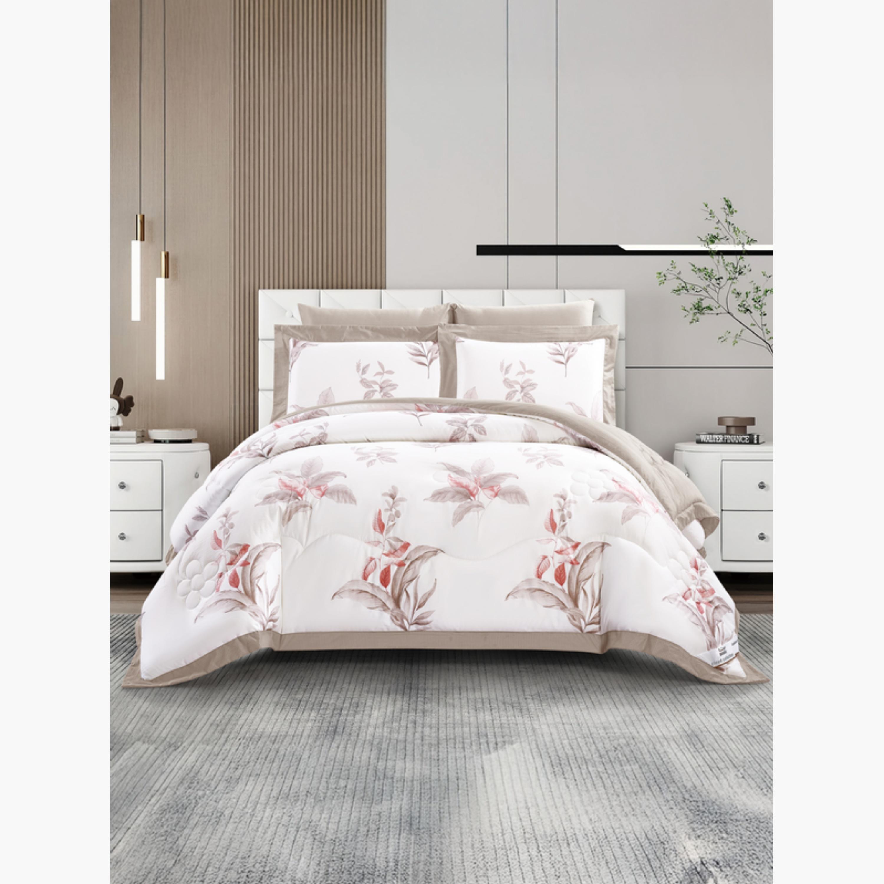 طقم لحاف مزدوج بطبعة زهور-household-bedding-comfortersandbedspreads-comforters-image-97