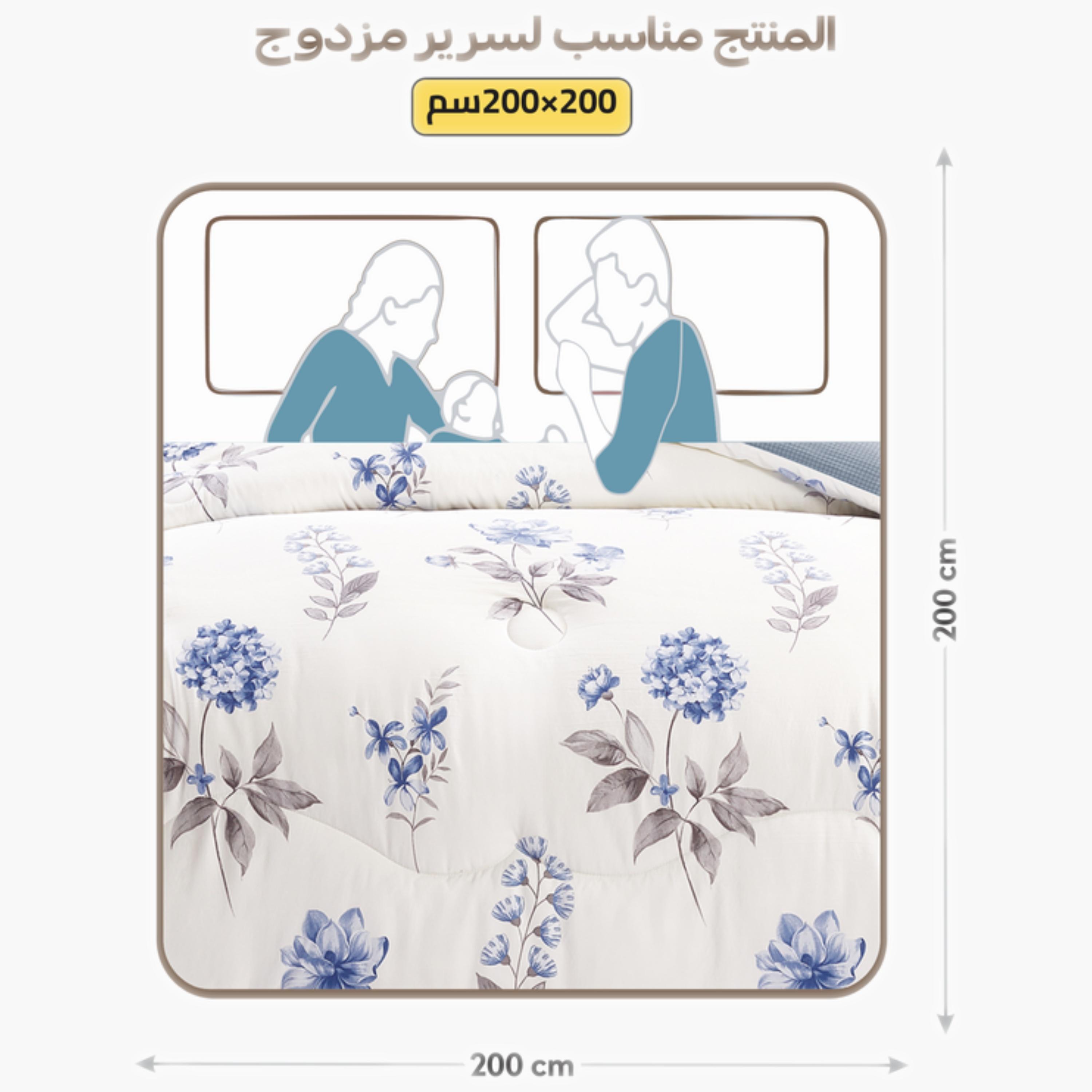 طقم لحاف مزدوج بطبعة زهور-household-bedding-comfortersandbedspreads-comforters-image-35