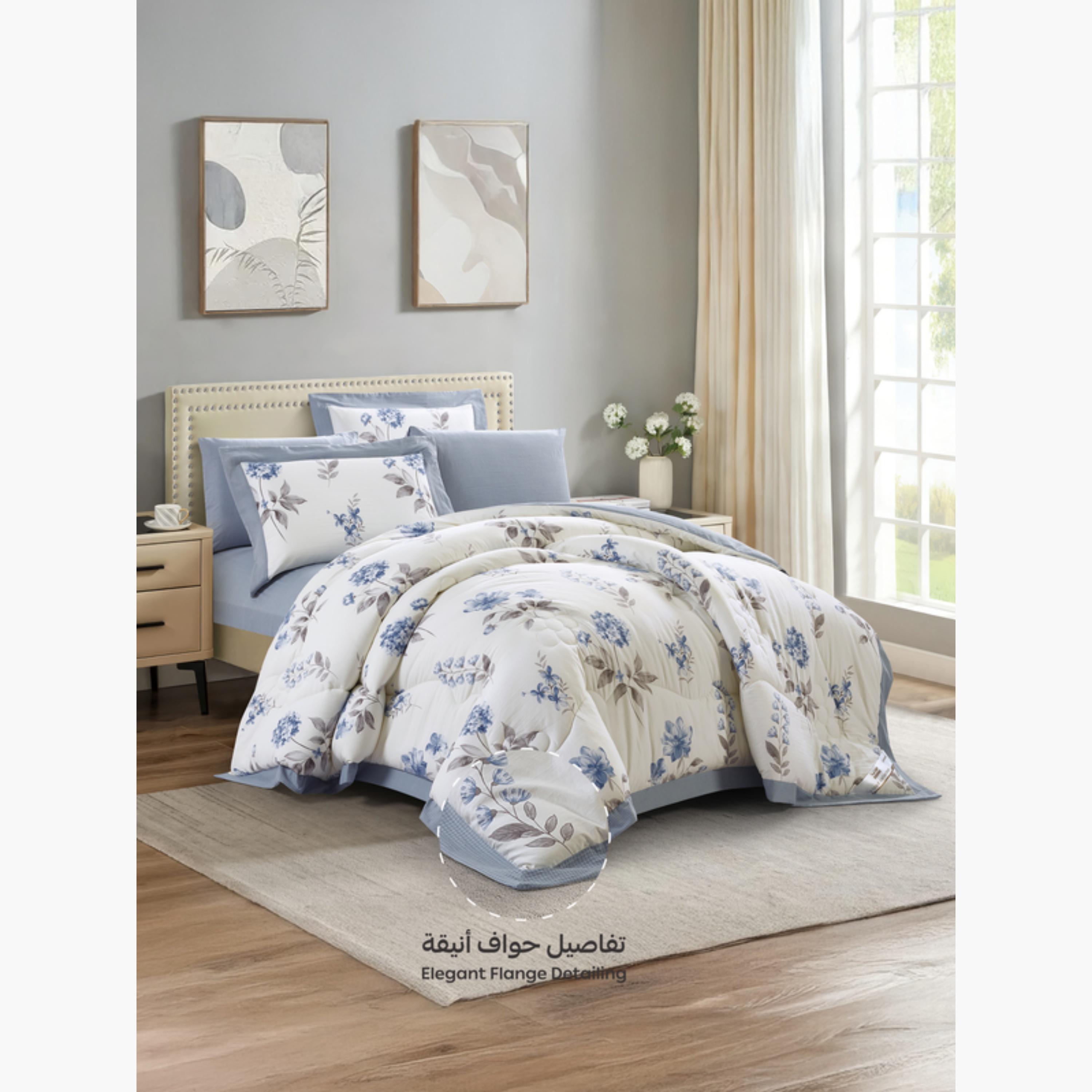 طقم لحاف مزدوج بطبعة زهور-household-bedding-comfortersandbedspreads-comforters-image-28