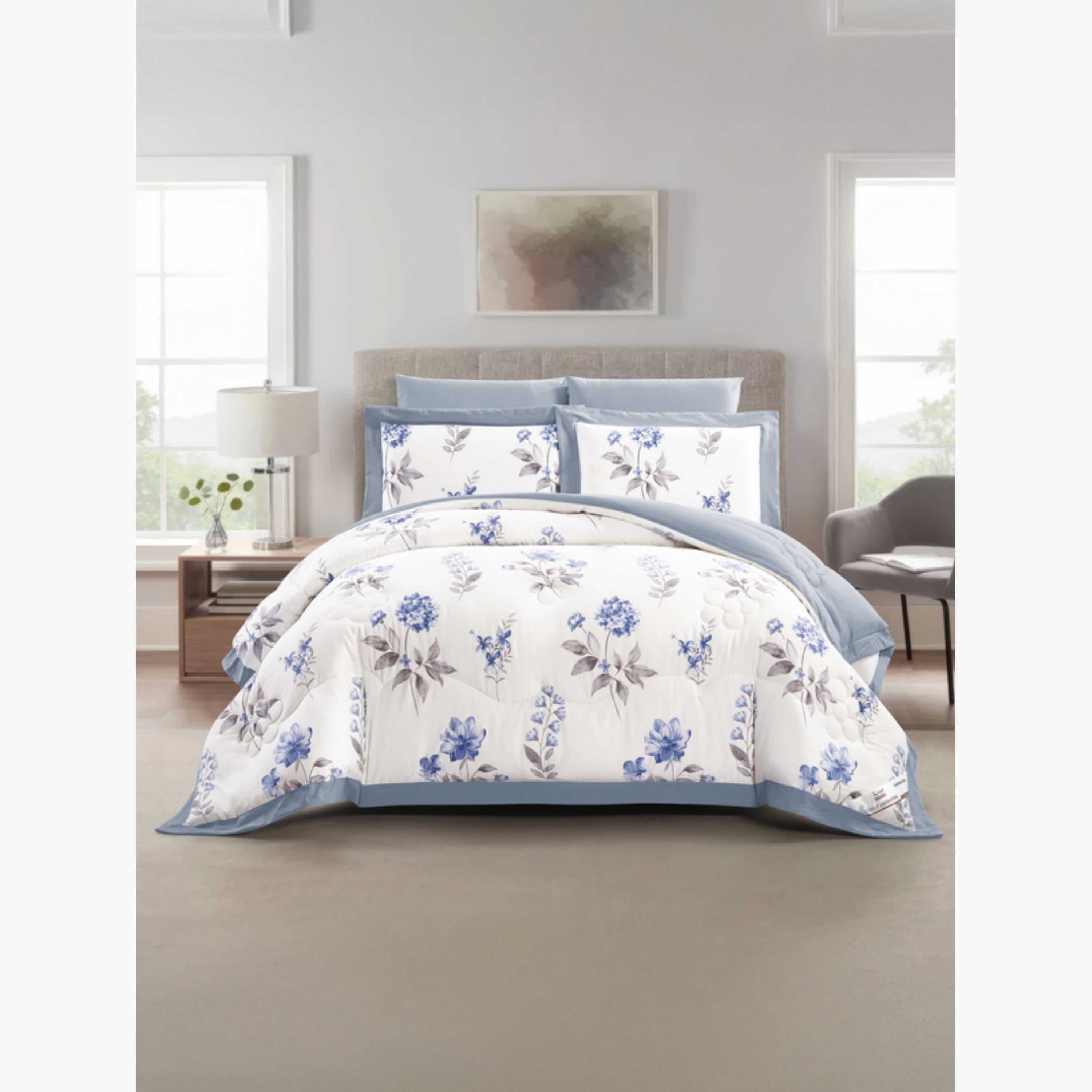 طقم لحاف مزدوج بطبعة زهور-household-bedding-comfortersandbedspreads-comforters-image-30