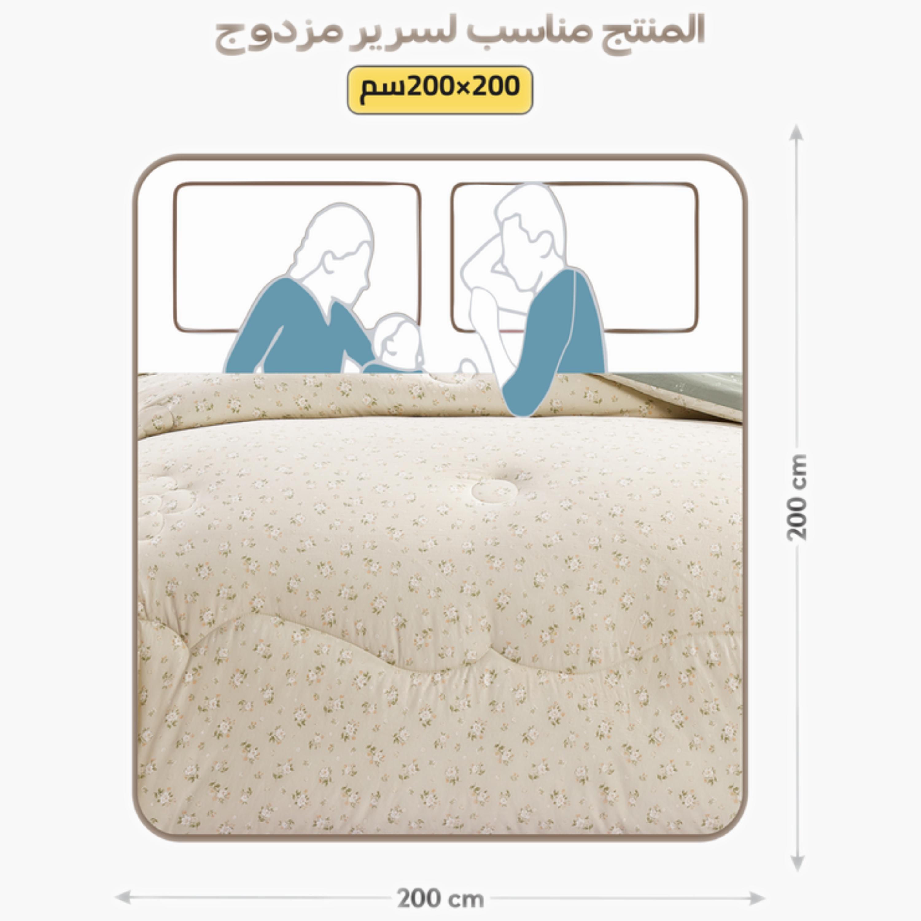 طقم لحاف مزدوج بطبعة زهور-household-bedding-comfortersandbedspreads-comforters-image-42