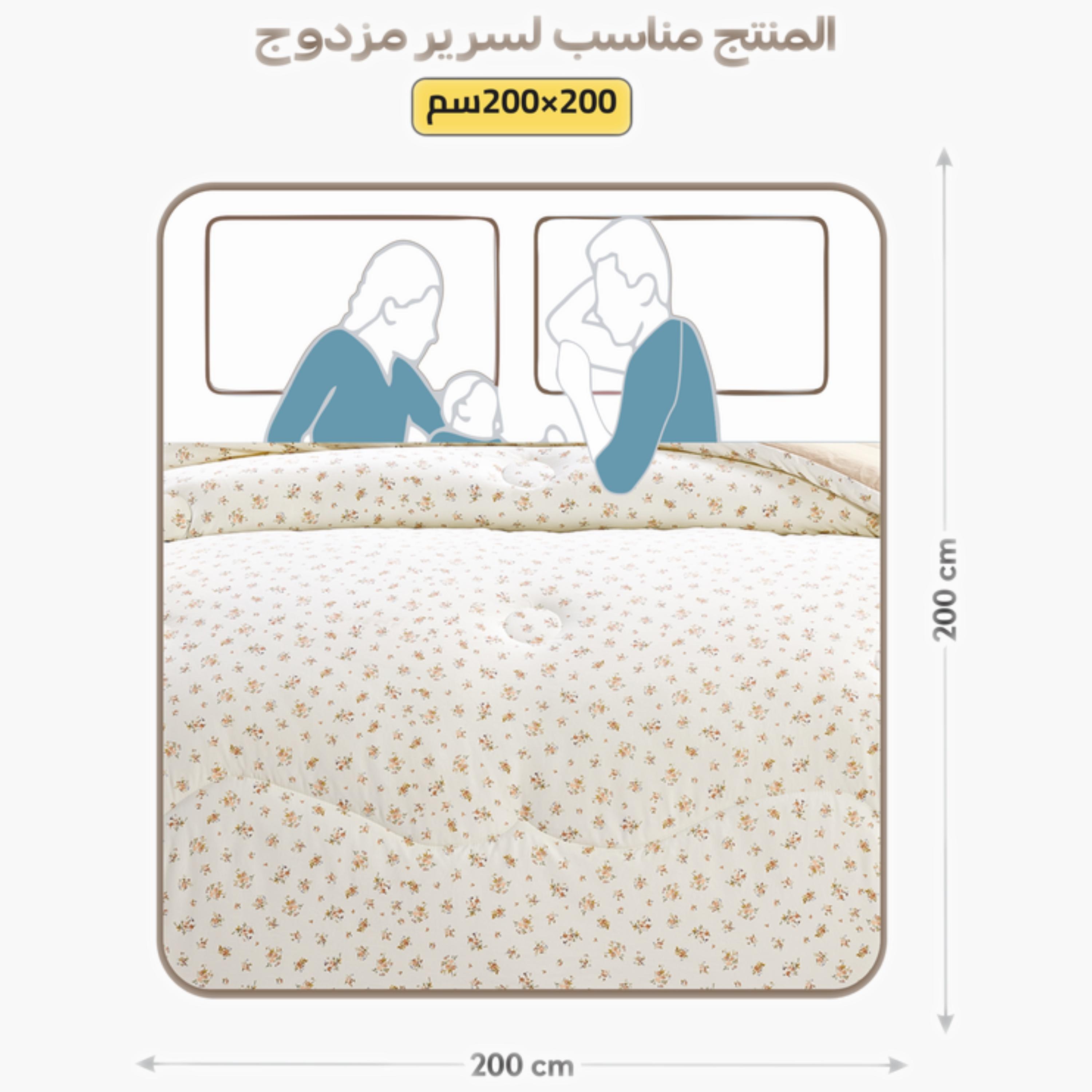 طقم لحاف مزدوج بطبعة زهور-household-bedding-comfortersandbedspreads-comforters-image-43