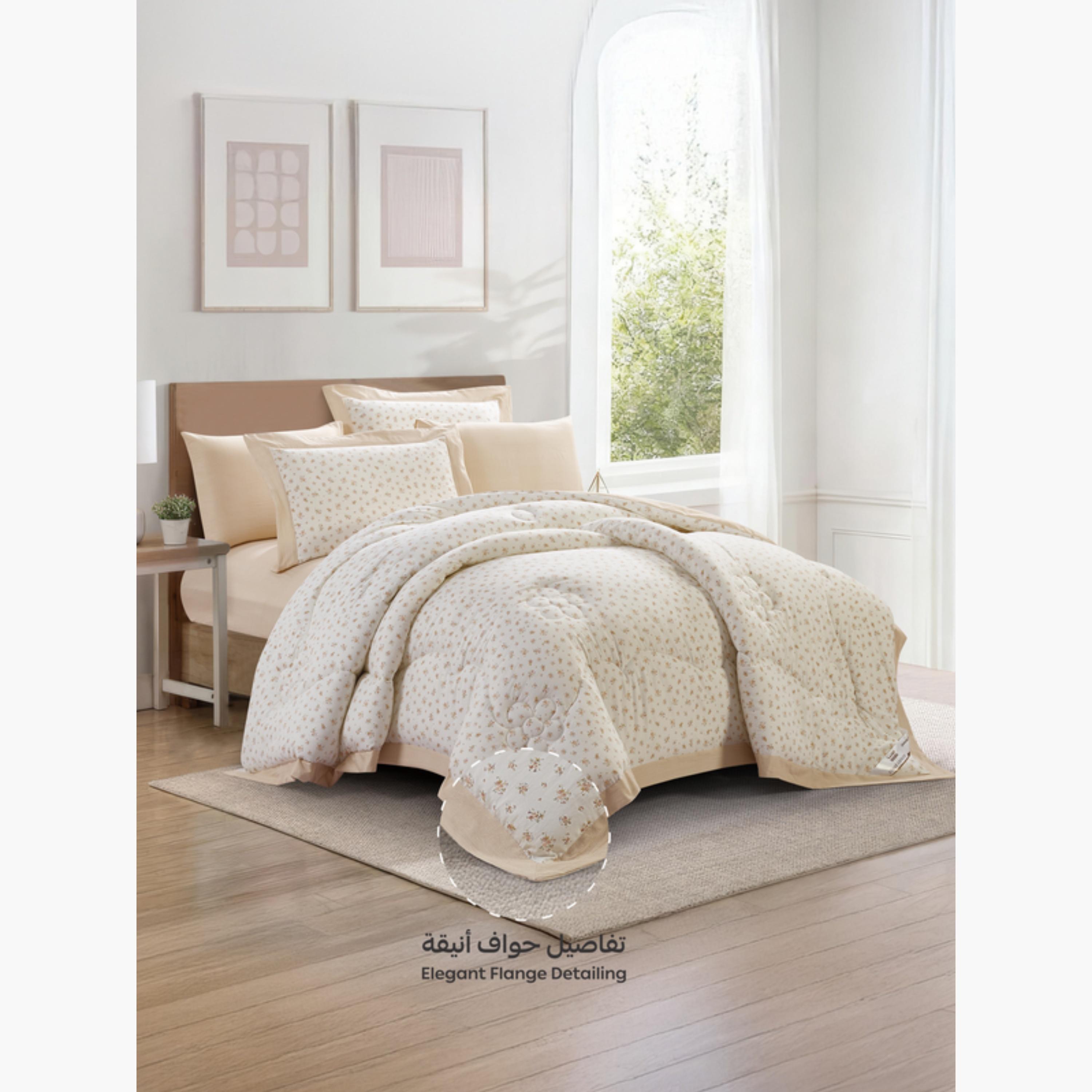 طقم لحاف مزدوج بطبعة زهور-household-bedding-comfortersandbedspreads-comforters-image-44