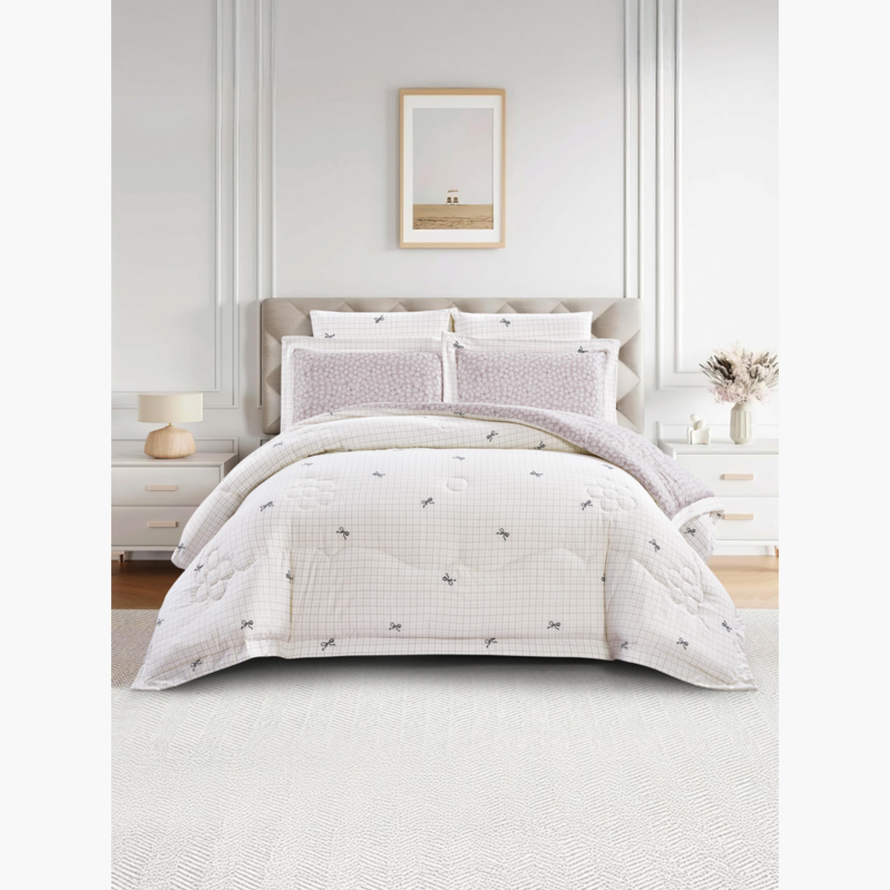 طقم لحاف مزدوج بطبعة زهور-household-bedding-comfortersandbedspreads-comforters-image-49