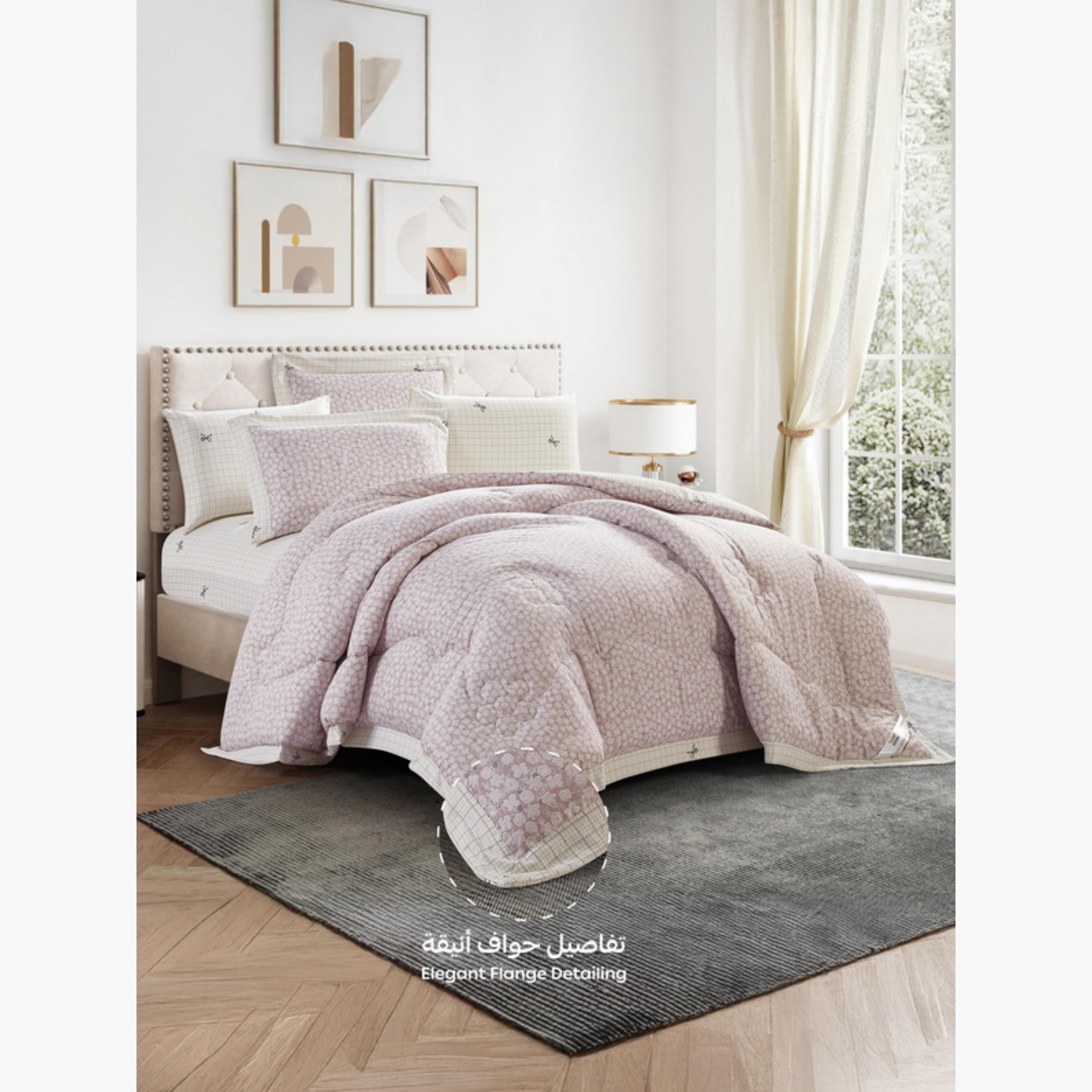 طقم لحاف مزدوج بطبعة زهور-household-bedding-comfortersandbedspreads-comforters-image-51