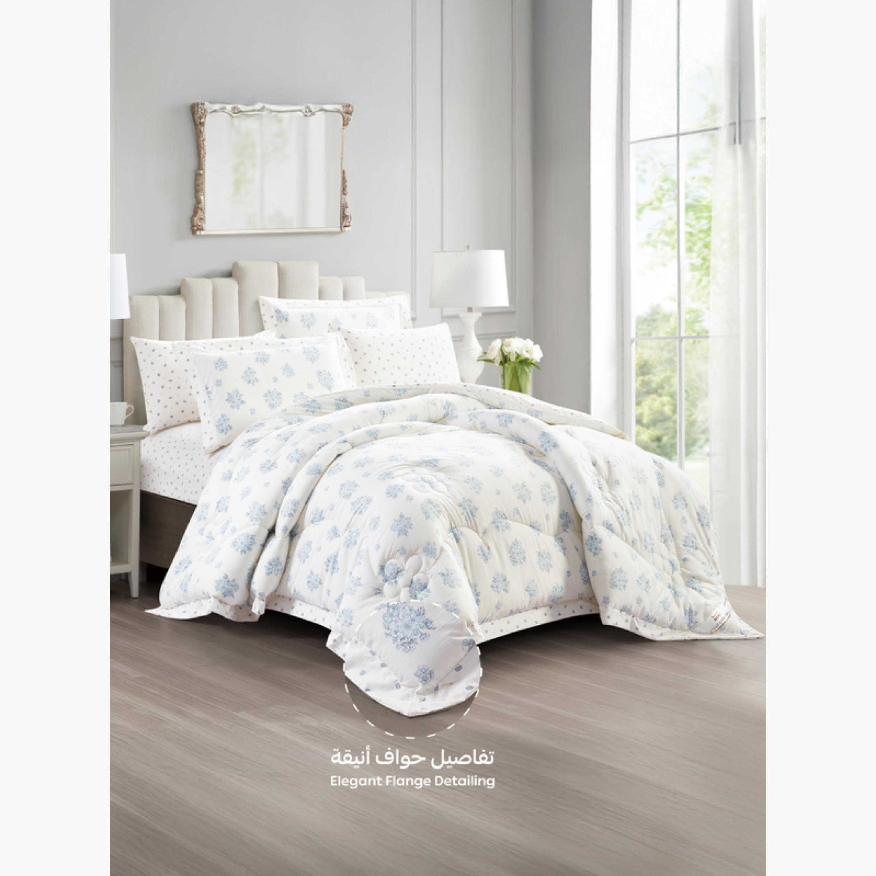طقم لحاف مزدوج بطبعة زهور-household-bedding-comfortersandbedspreads-comforters-image-56