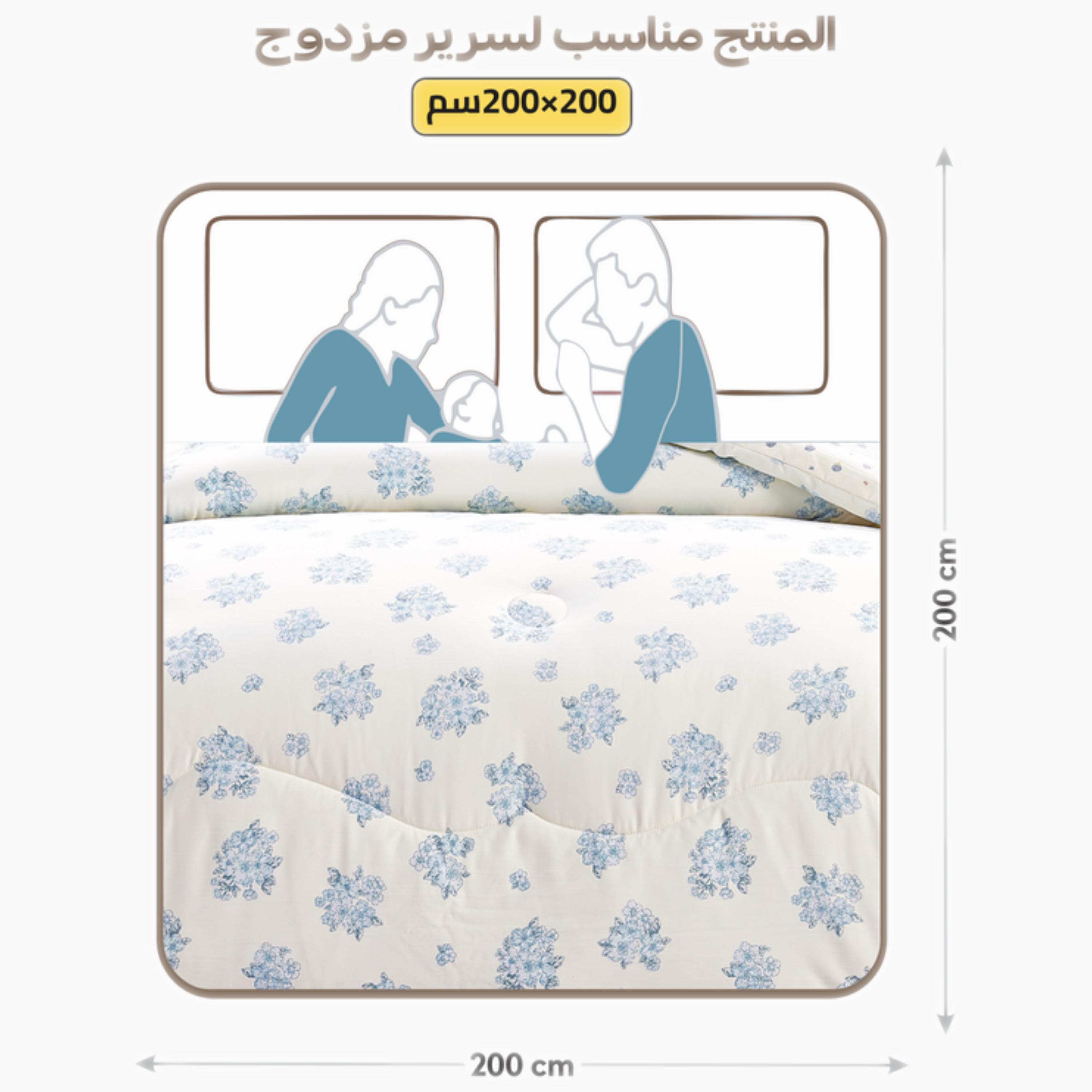 طقم لحاف مزدوج بطبعة زهور-household-bedding-comfortersandbedspreads-comforters-image-57
