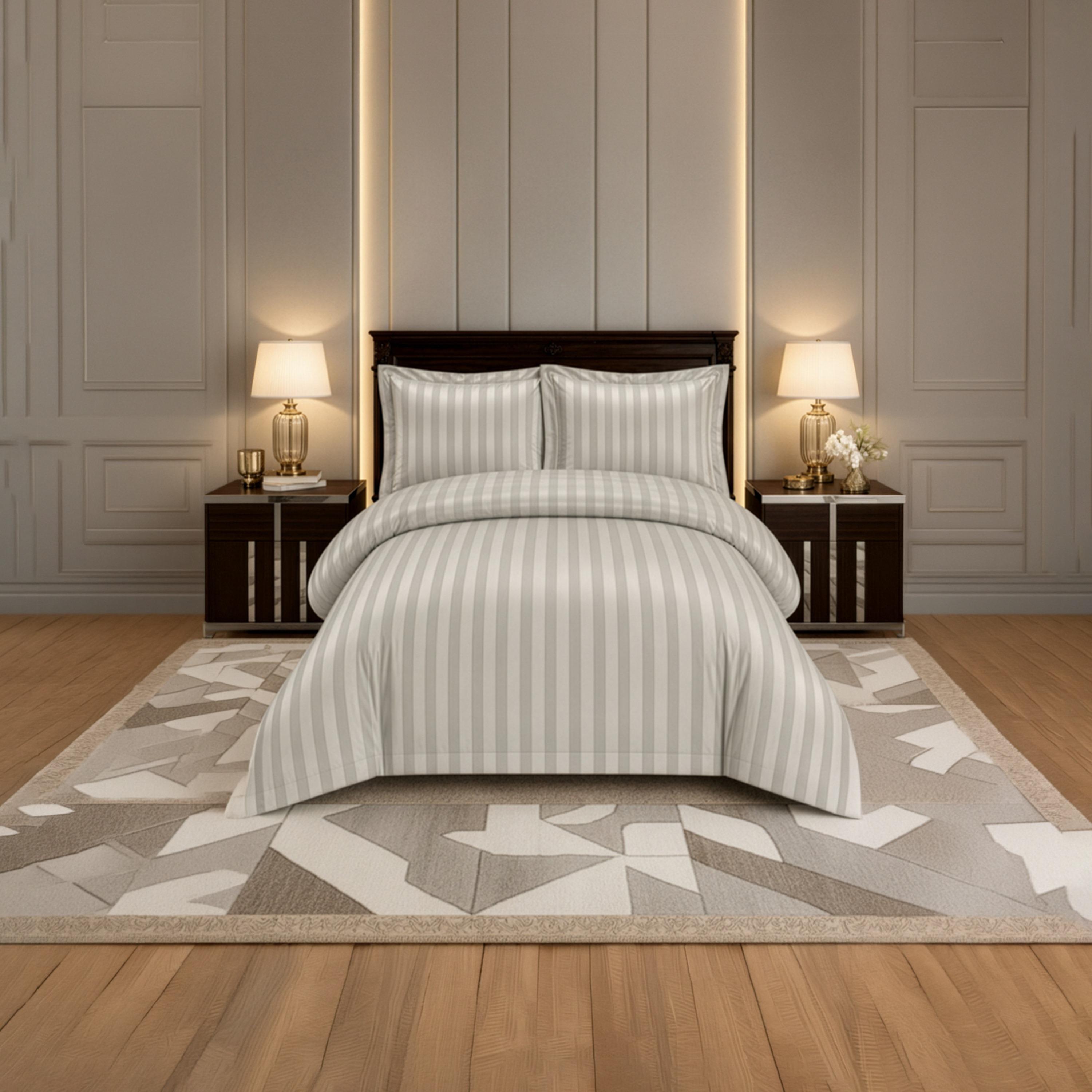 Donetella Queen Printed Side Zippers Duvet Set - 170X230 Cm-household-bedding-duvetandcovers-duvets-image-1