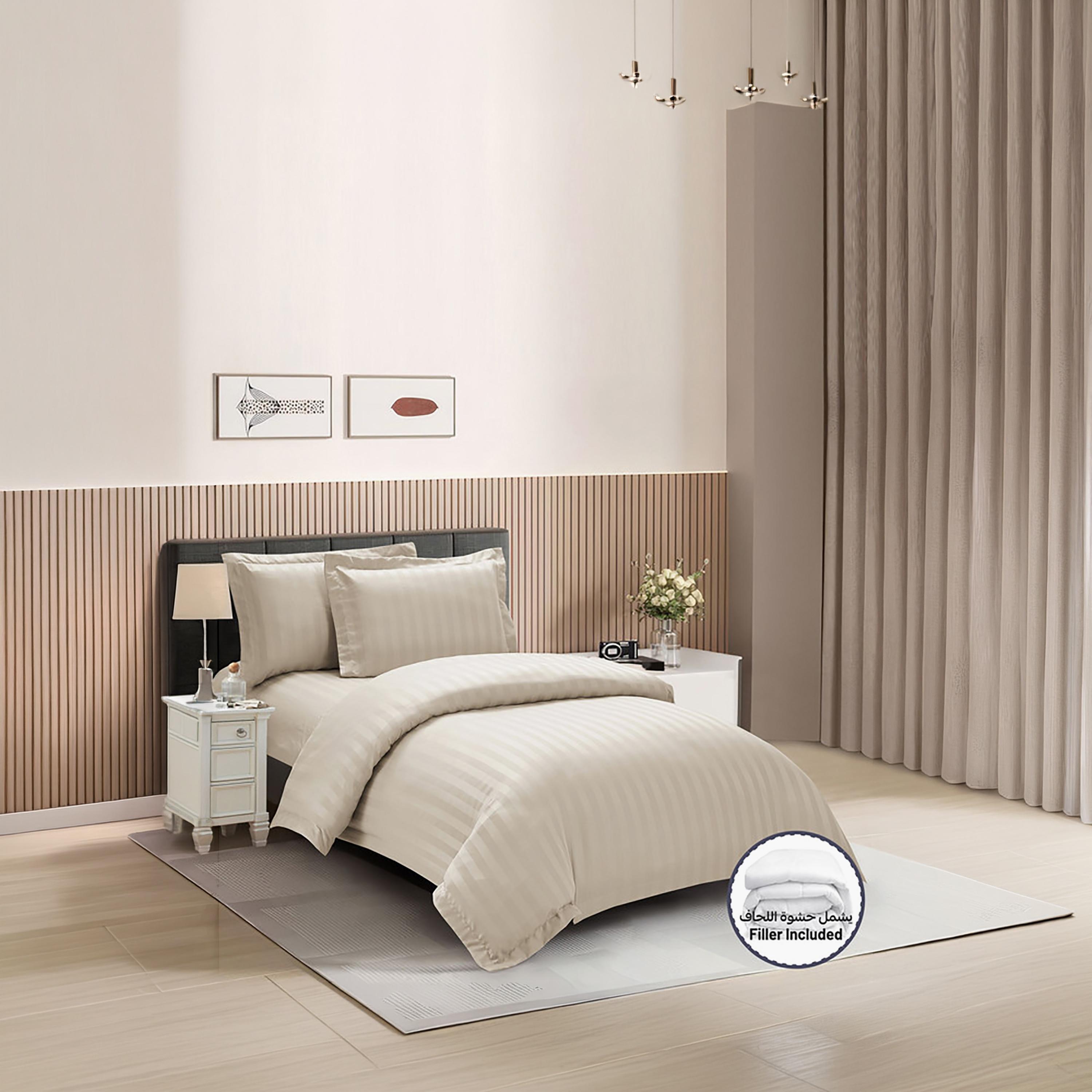 Donetella Queen Printed Side Zippers Duvet Set - 170X230 Cm-household-bedding-duvetandcovers-duvets-image-2