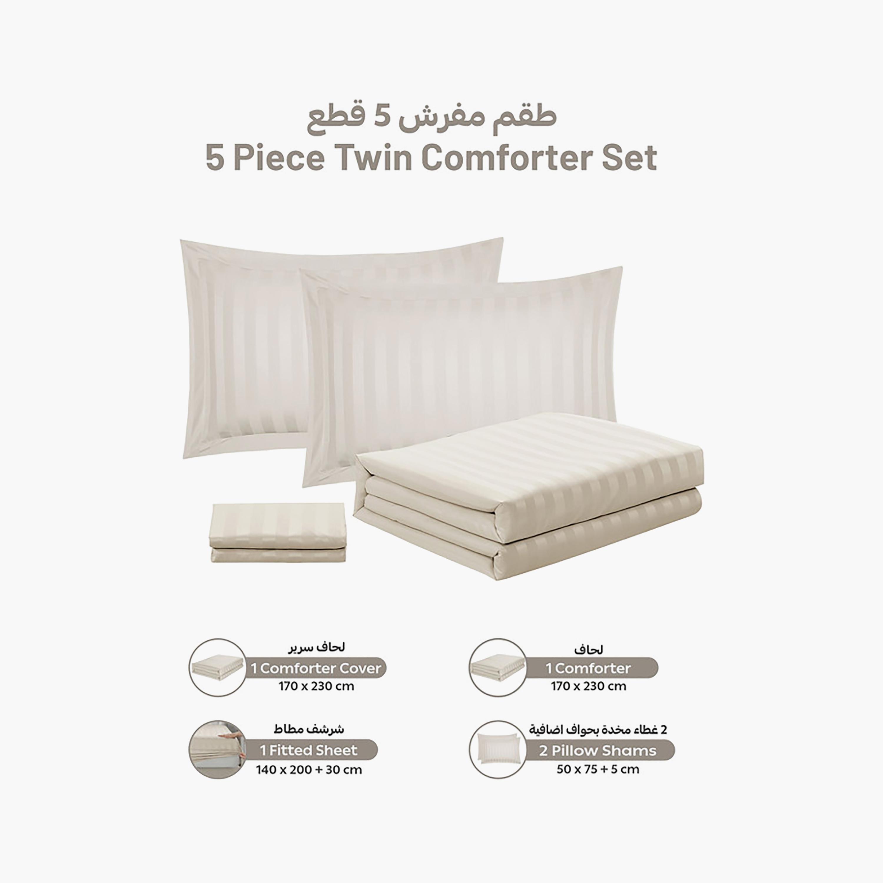 Donetella Queen Printed Side Zippers Duvet Set - 170X230 Cm-household-bedding-duvetandcovers-duvets-image-4