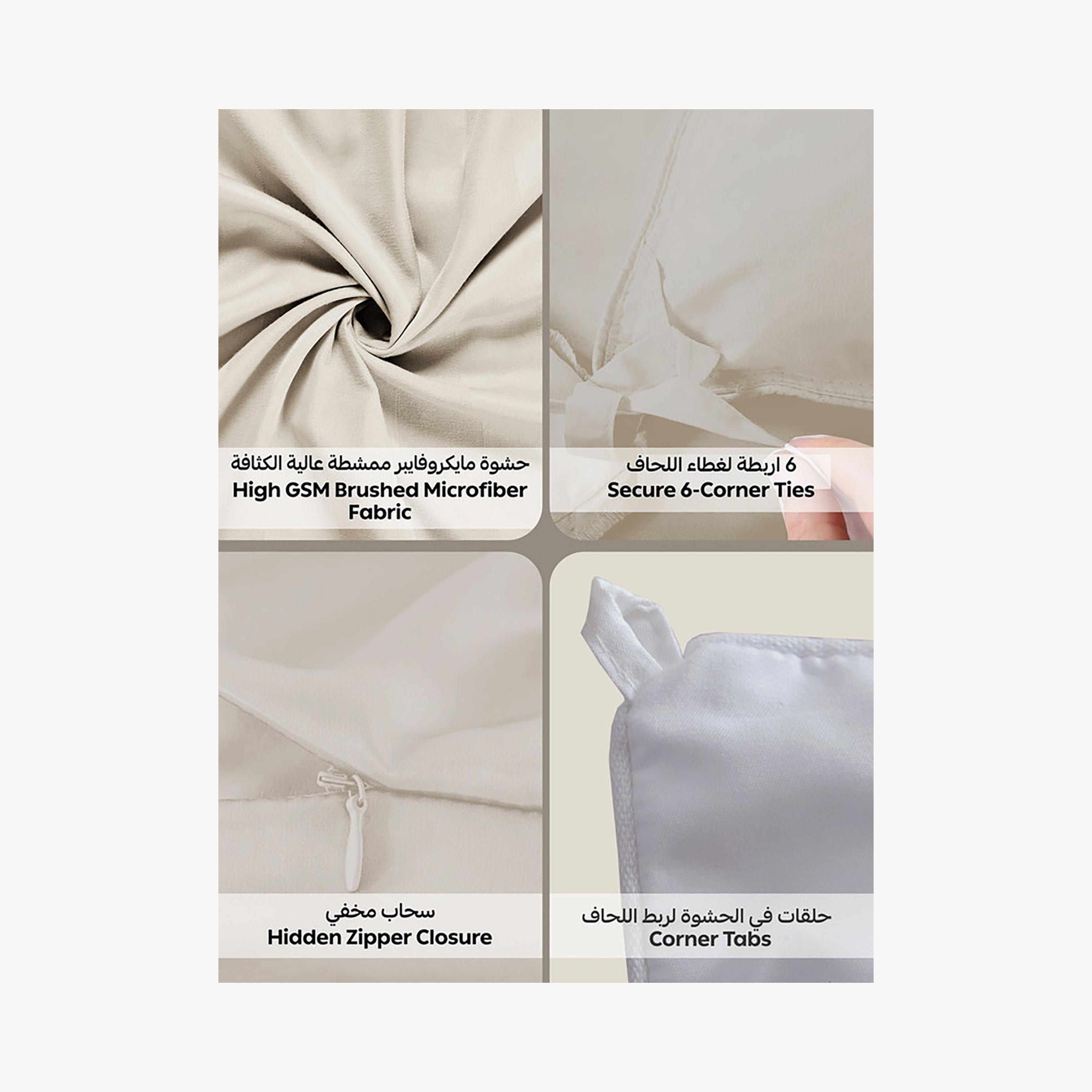 Donetella Queen Printed Side Zippers Duvet Set - 170X230 Cm-household-bedding-duvetandcovers-duvets-image-5