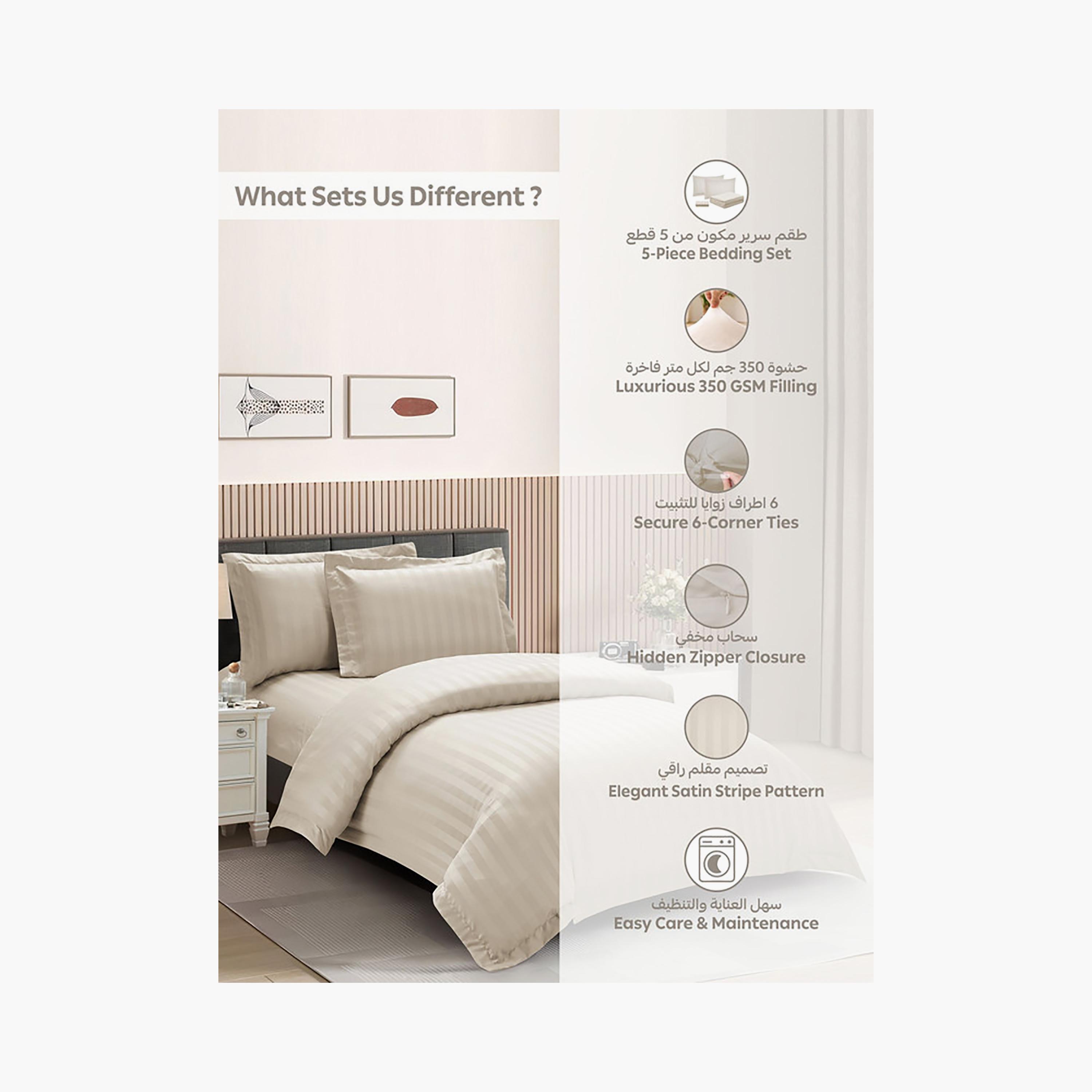 Donetella Queen Printed Side Zippers Duvet Set - 170X230 Cm-household-bedding-duvetandcovers-duvets-image-6