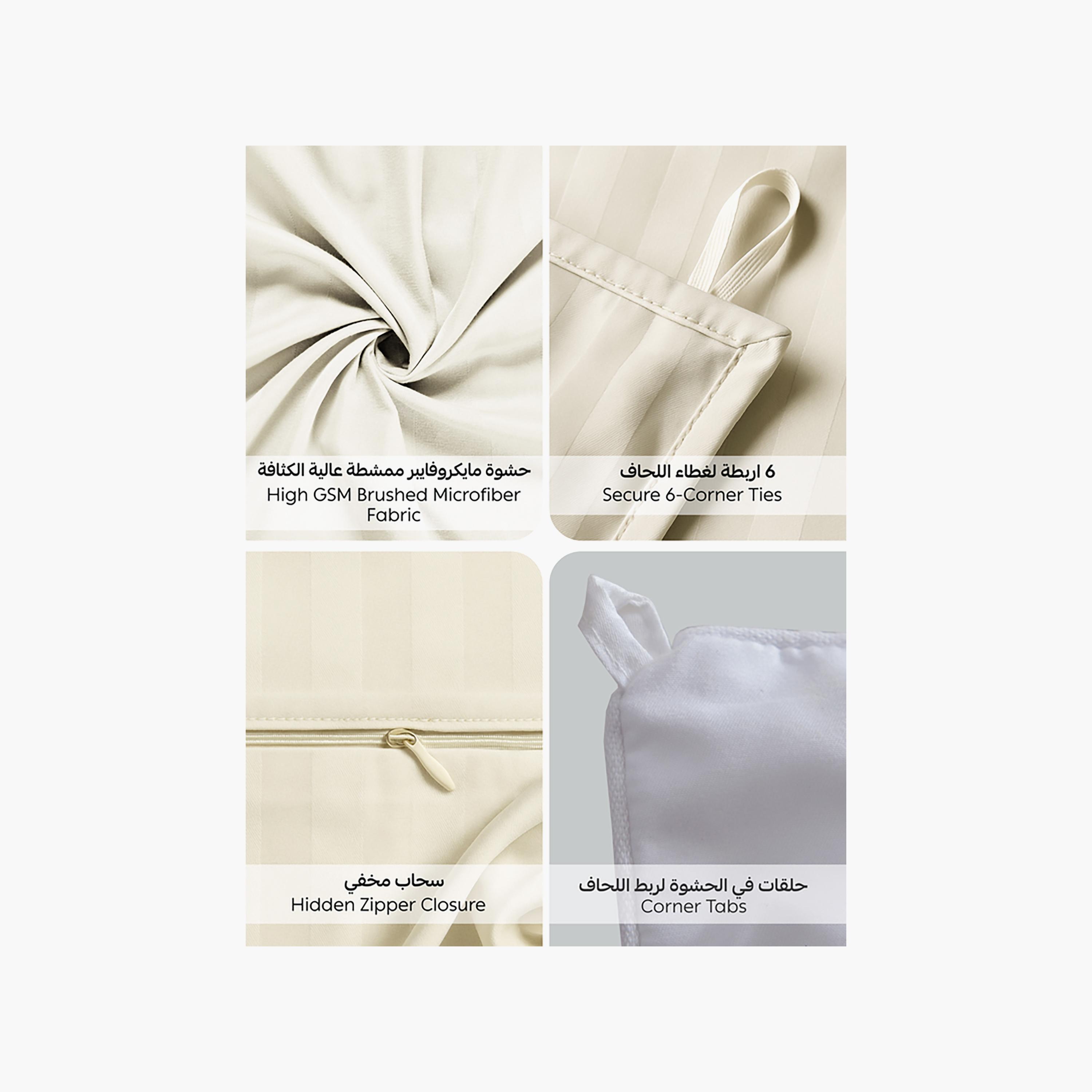 Donetella Queen Printed Side Zippers Duvet Set - 170X230 Cm-household-bedding-duvetandcovers-duvets-image-12