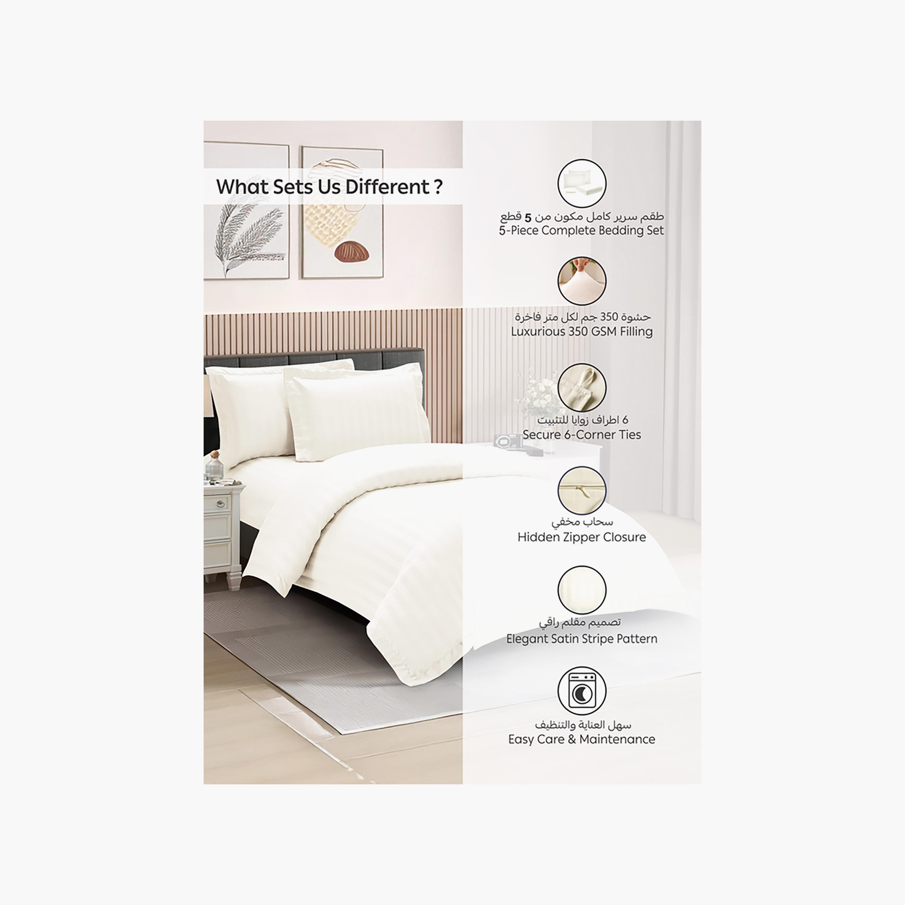Donetella Queen Printed Side Zippers Duvet Set - 170X230 Cm-household-bedding-duvetandcovers-duvets-image-13